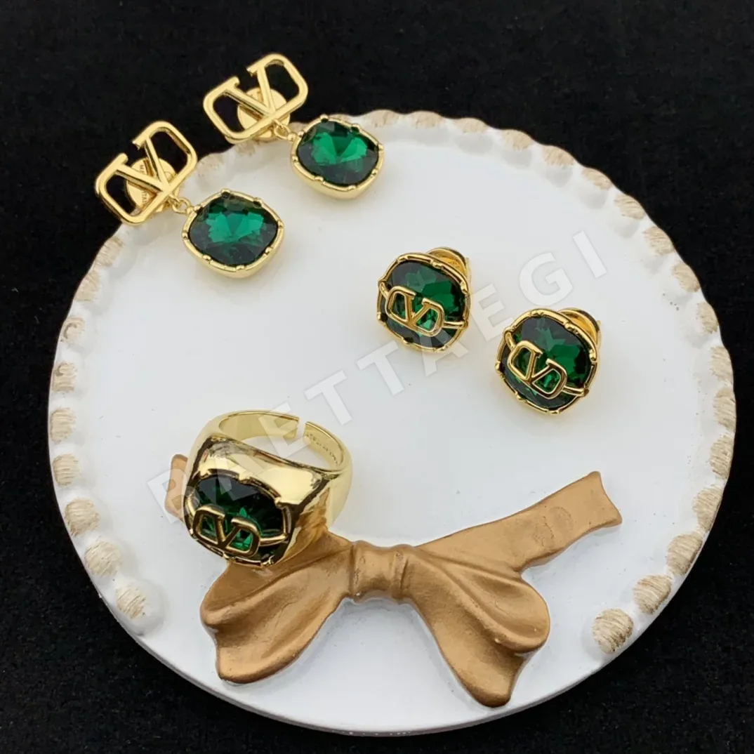 발렌티노 그린 큐빅 귀걸이 63639