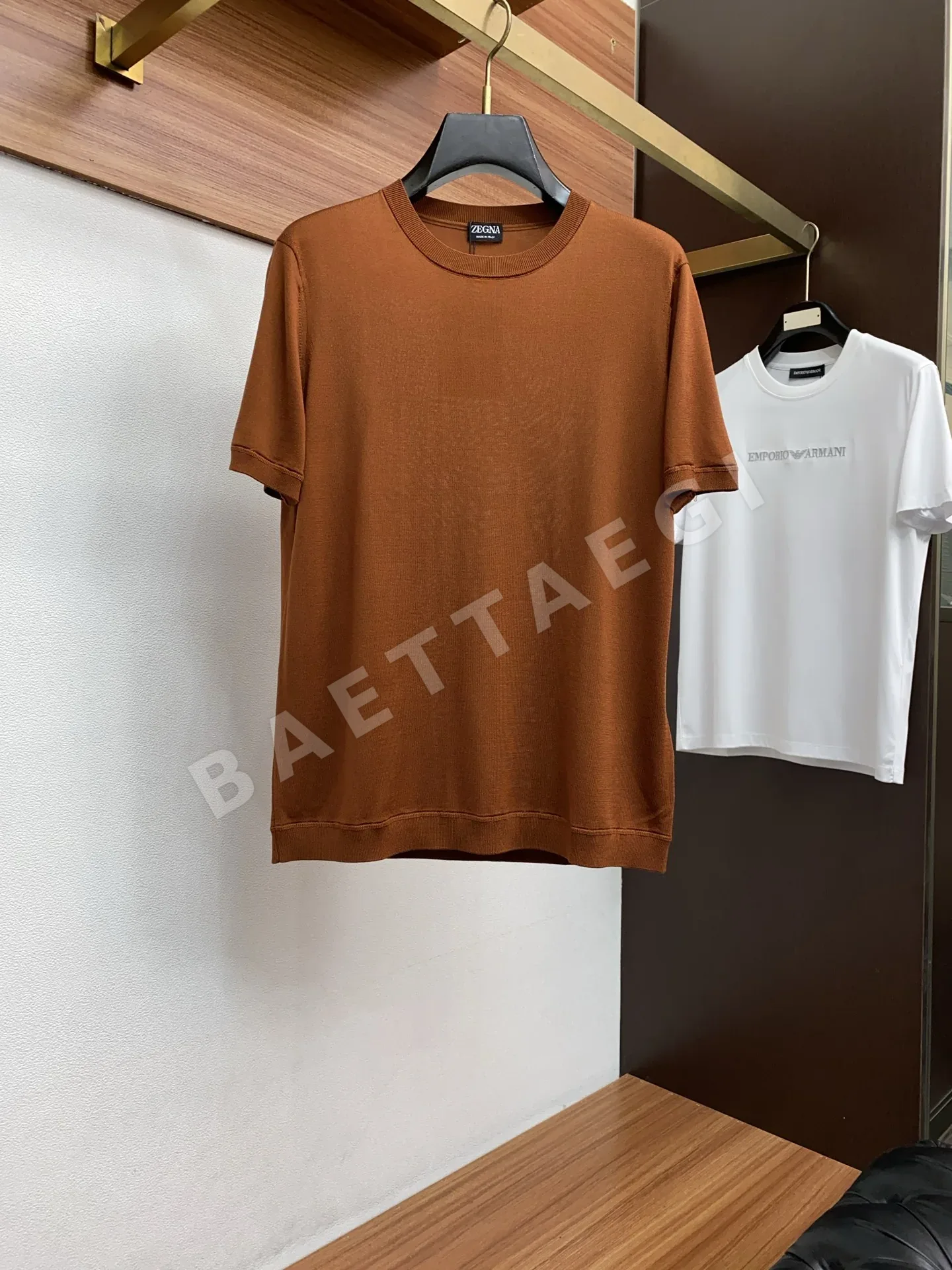 제냐 남성 크루넥 반팔 셔츠 49670