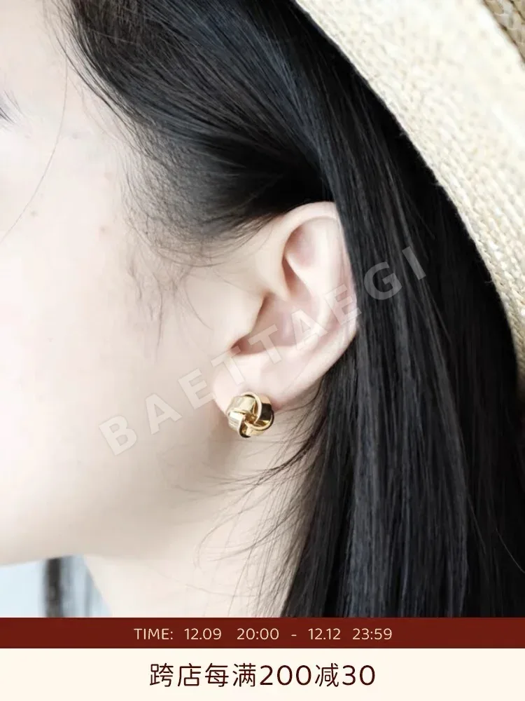 셀린느 골드 컬러 매듭 꼬임 귀걸이 상세 이미지 8