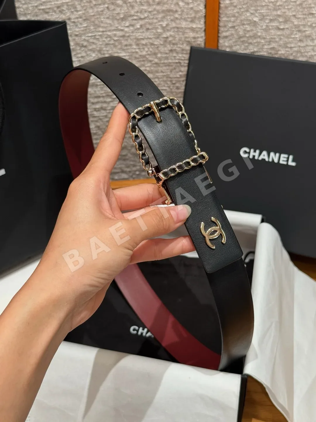 샤넬 카프스킨 양면 벨트 상세 이미지 3