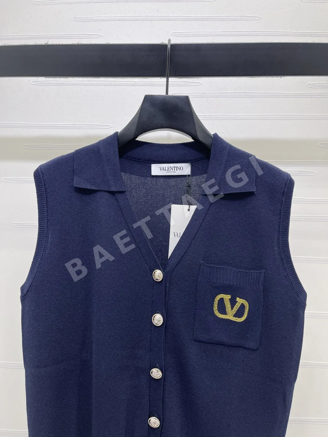 발렌티노 카라 자수 니트 베스트 여성 자켓 상세 이미지 4