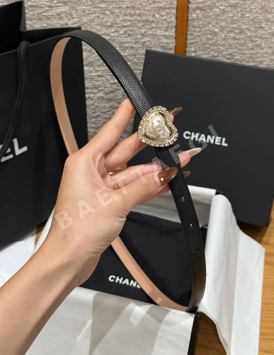샤넬 슬림 양면 송아지가죽 벨트 상세 이미지 3