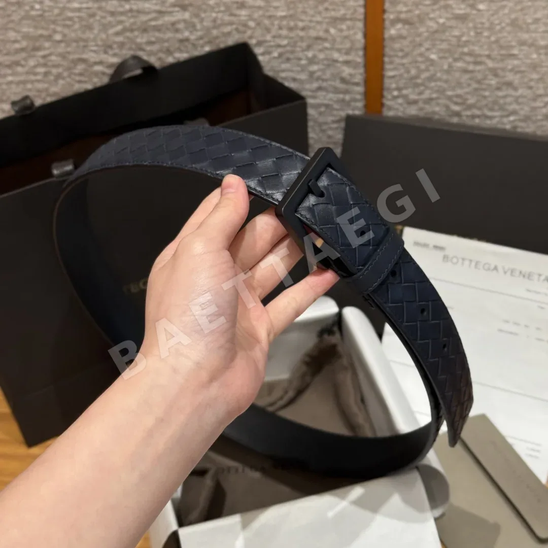 보테가베네타 인트레차토 우븐 소가죽 벨트 상세 이미지 4