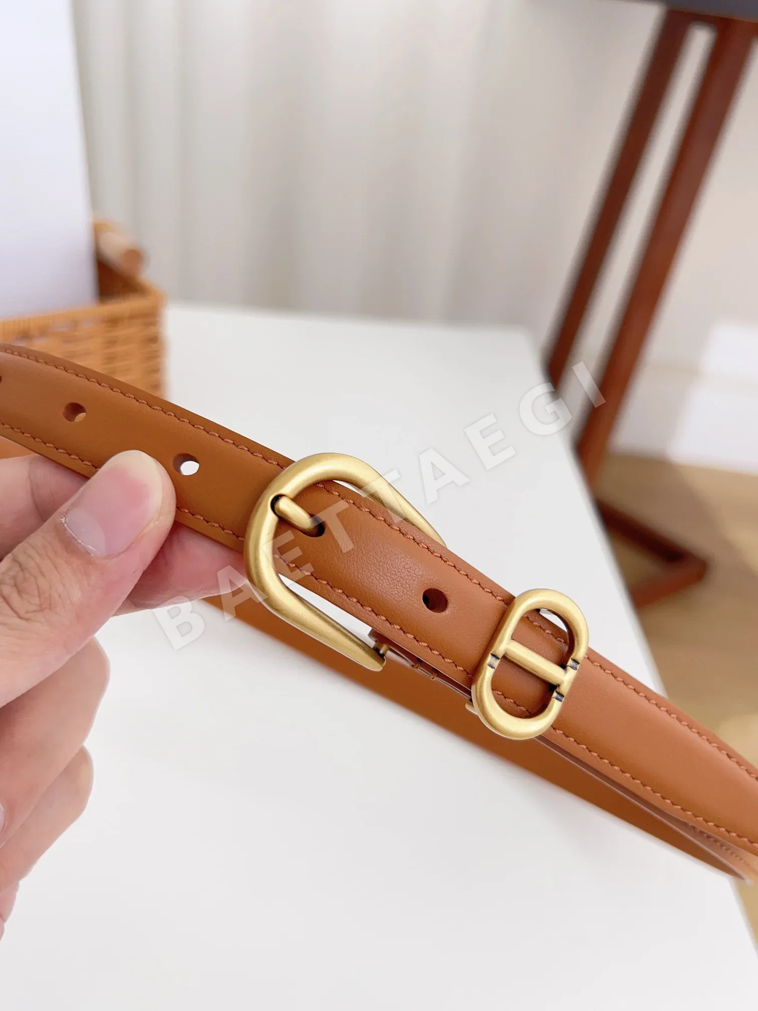 디올 양면 카프스킨 벨트 상세 이미지 9