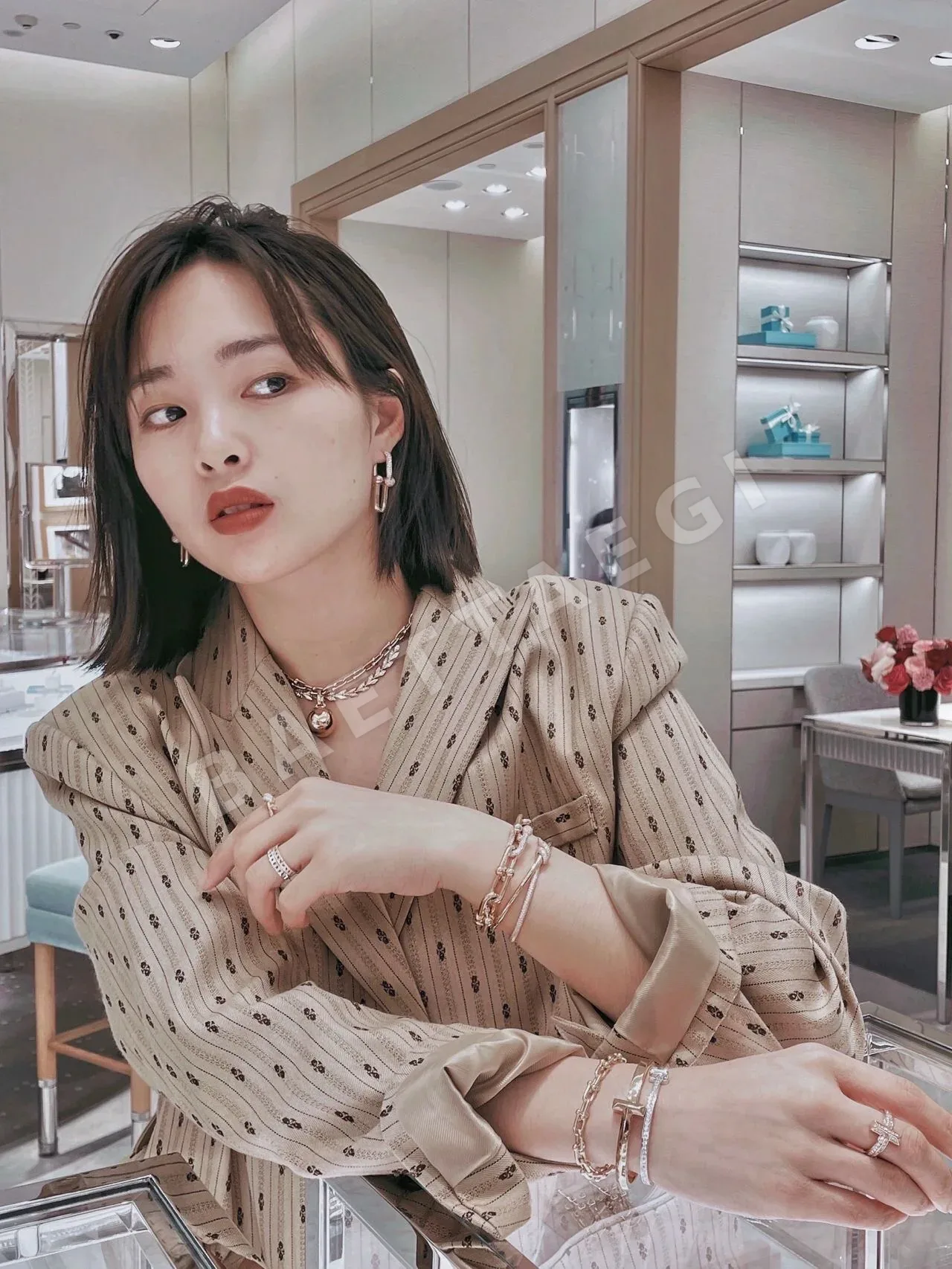 티파니 노트 컬렉션 18K 로즈골드 다이아몬드 팔찌 상세 이미지 3