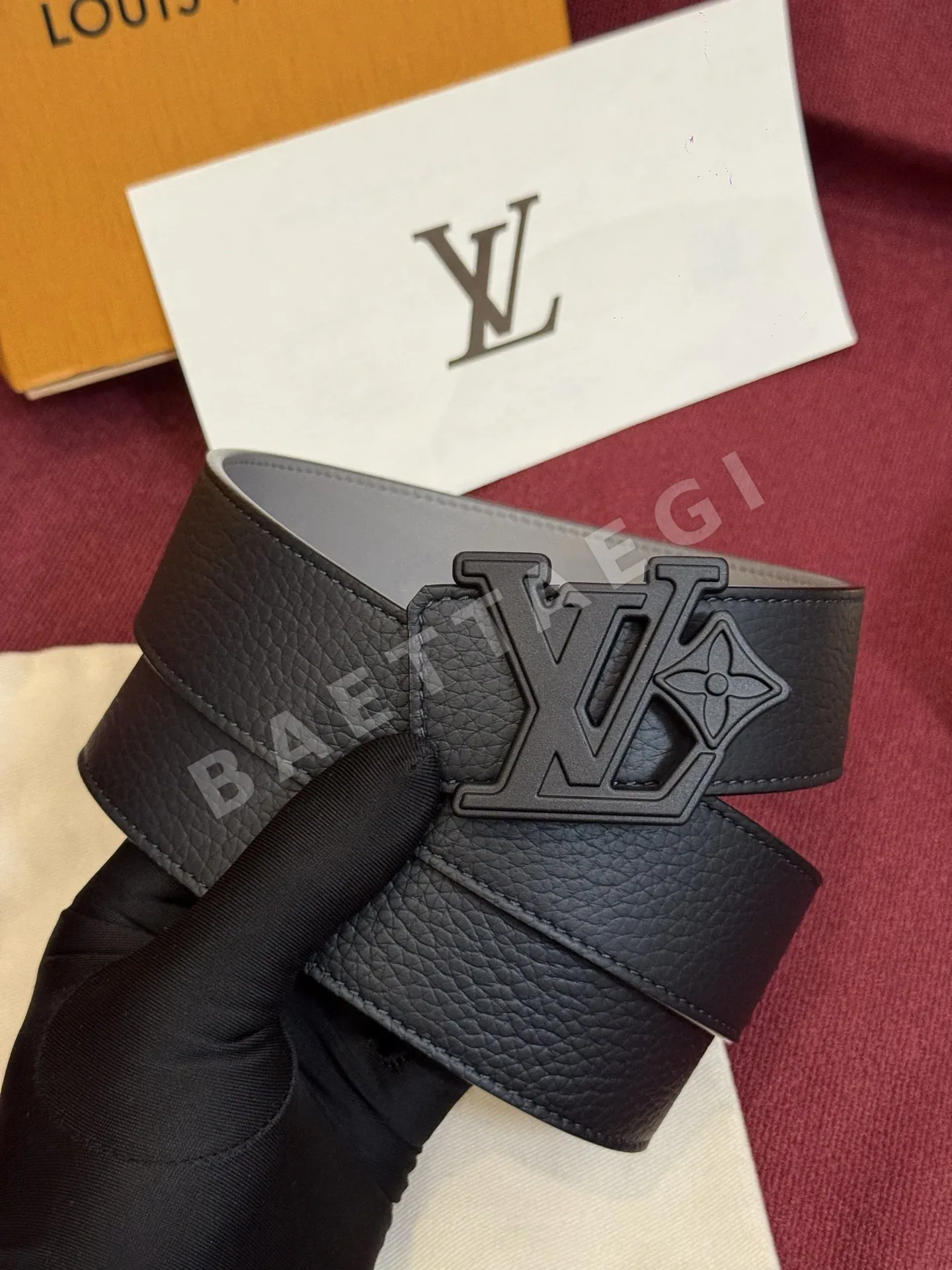 루이비통 다미에 LV 리버시블 벨트 상세 이미지 3