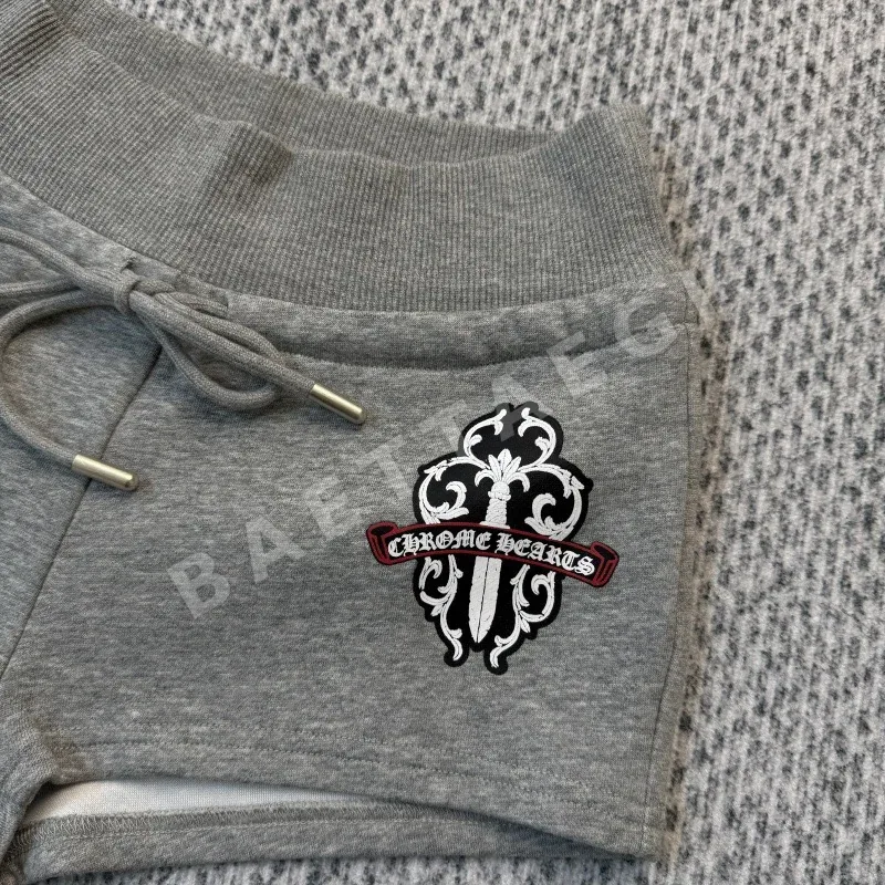 크롬하츠 검 무늬 회색 여성 반바지 상세 이미지 3
