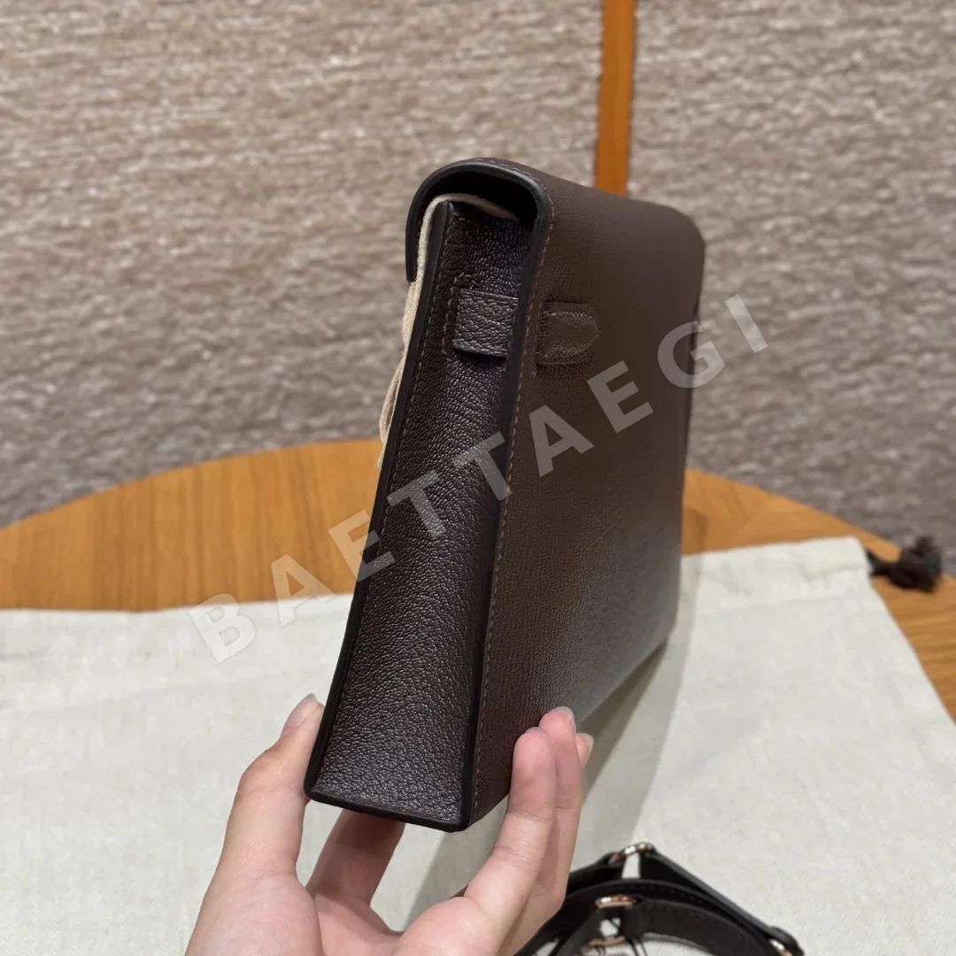 에르메스 켈리 엘란 새들 레드 언더암 가방 상세 이미지 4