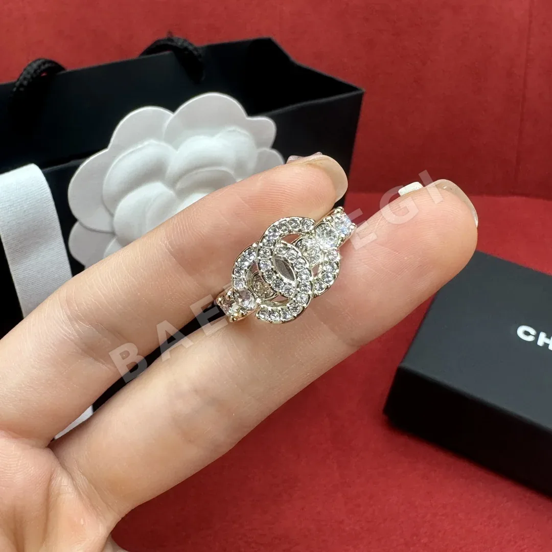 샤넬 쓰리인원 더블 C 장식 반지 세트 상세 이미지 4