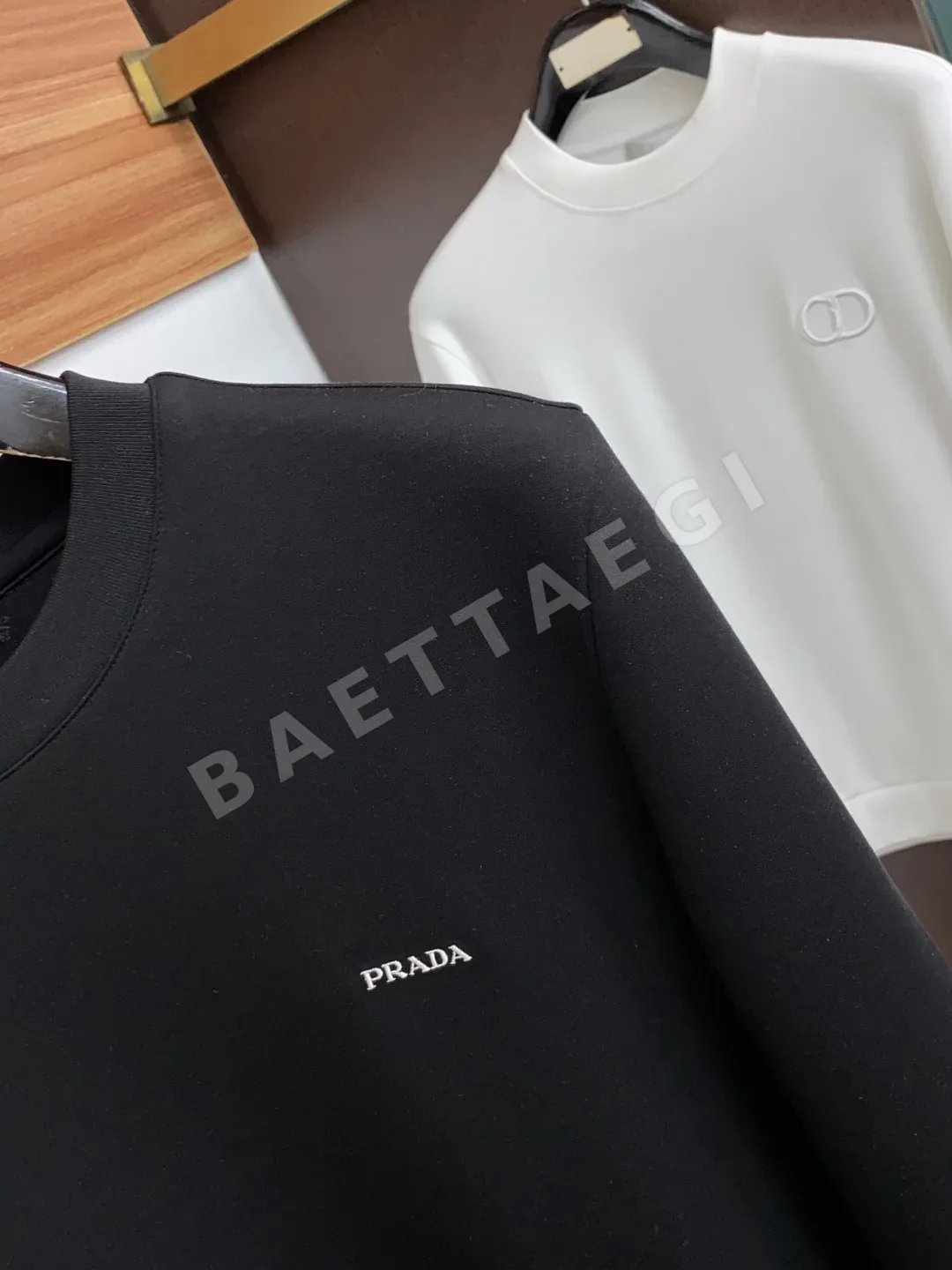 프라다 모달 혼방 남성 긴팔 티셔츠 상세 이미지 5