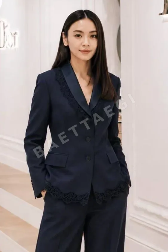 디올 레이스 장식 여성 자켓 116978