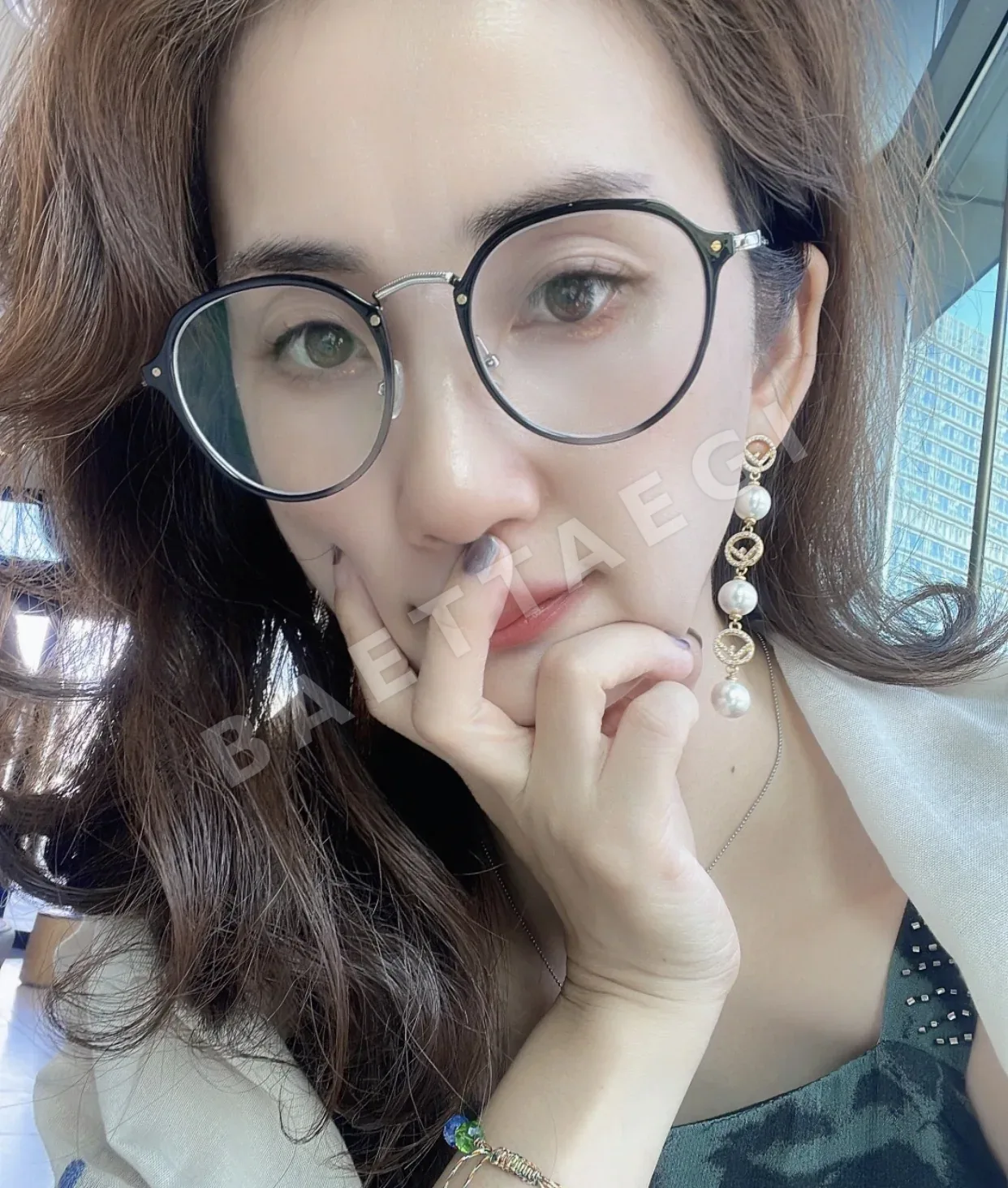 펜디 진주 귀걸이 71420