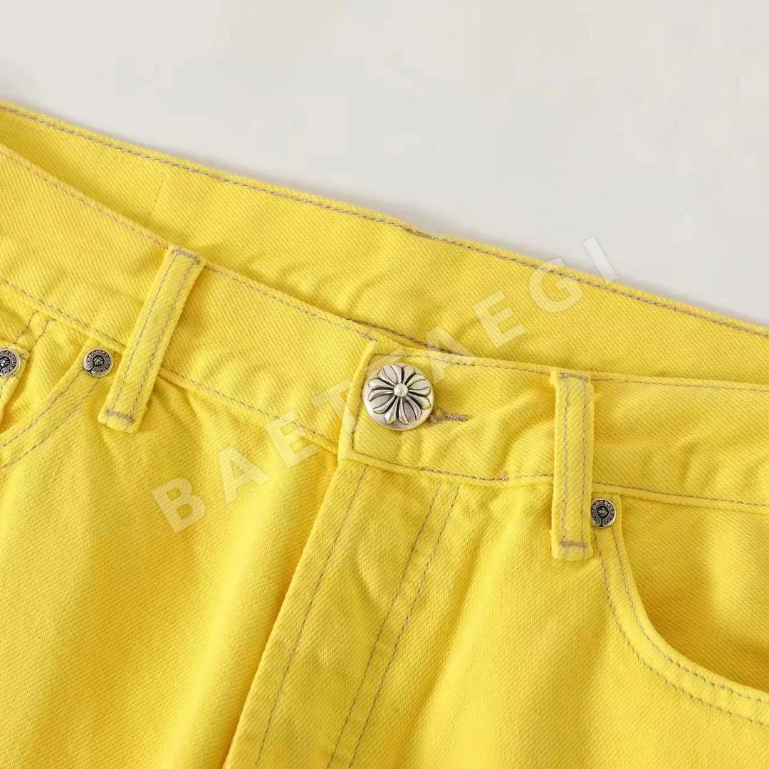 크롬하츠 옐로우 데님 남성 바지 상세 이미지 8