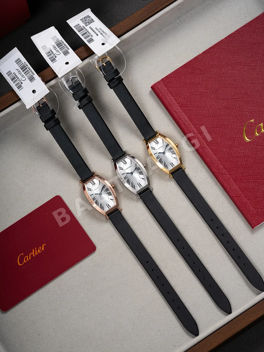 까르띠에 시계 다이아 블랙 가죽스트랩 레플리카 42701 Cartier