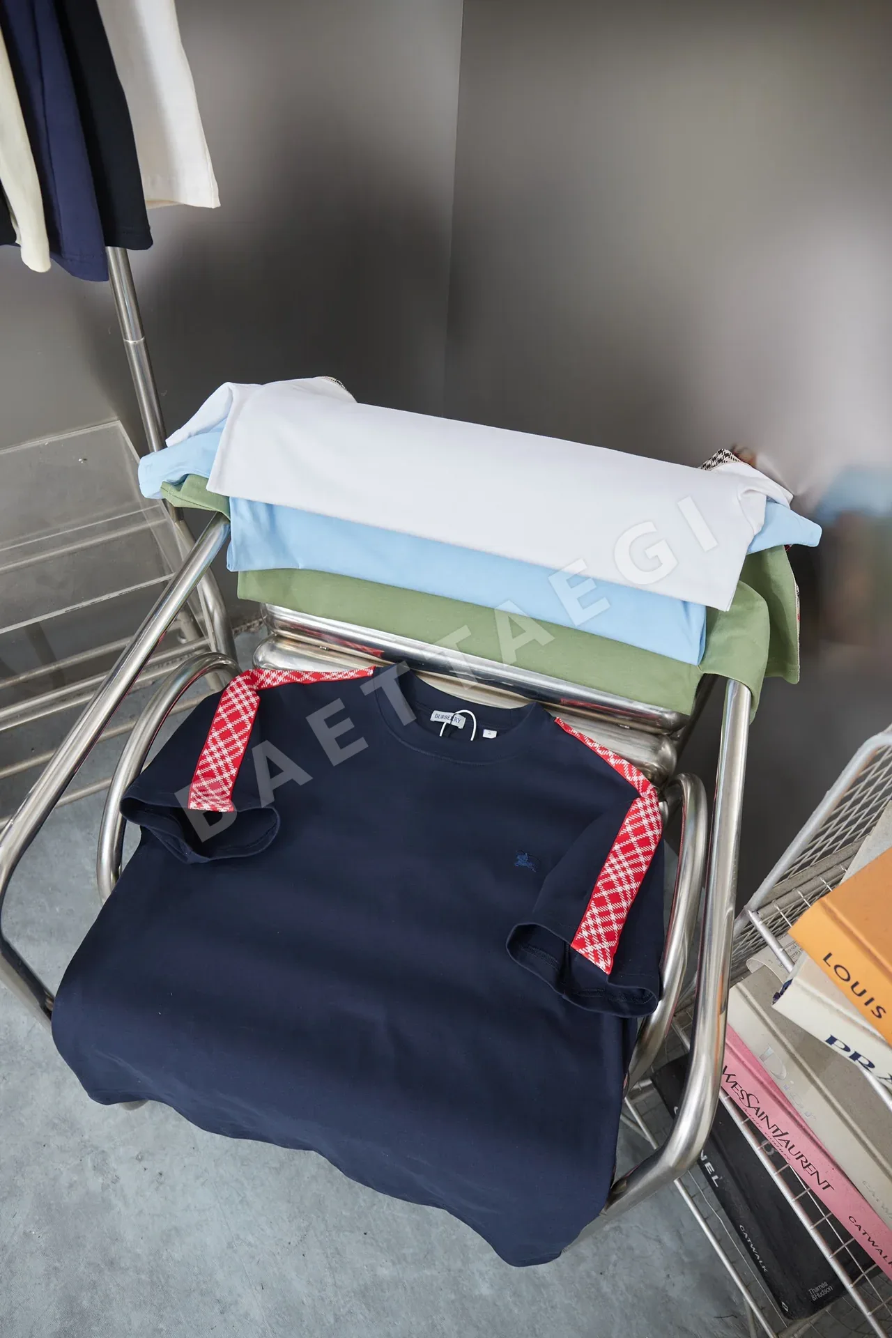 버버리 더블 야른 저지 남성 반팔 티셔츠 상세 이미지 8