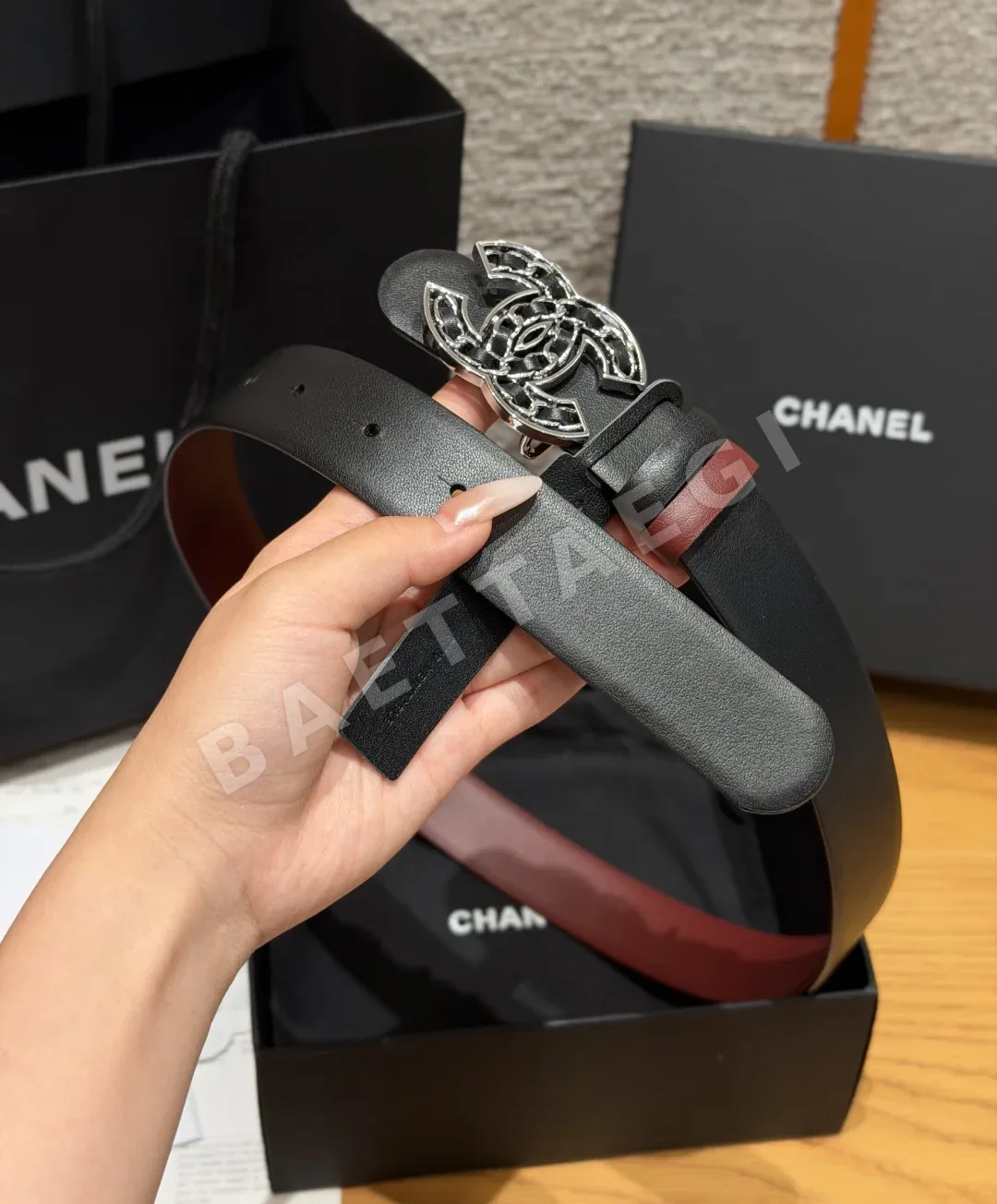 샤넬 산투르 리버시블 카프스킨 벨트 상세 이미지 5