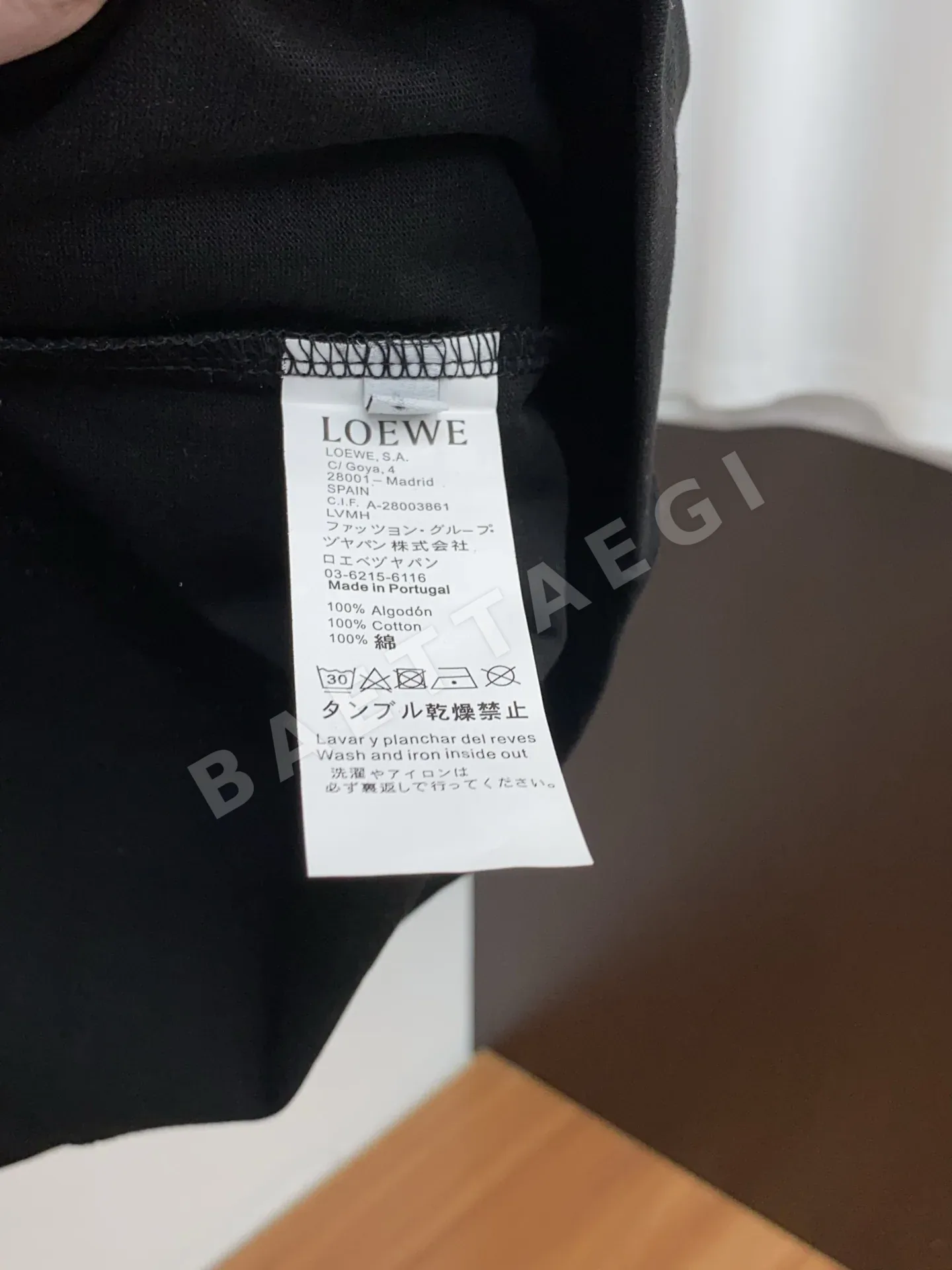 로에베 크루넥 코튼 반팔 티셔츠 상세 이미지 6