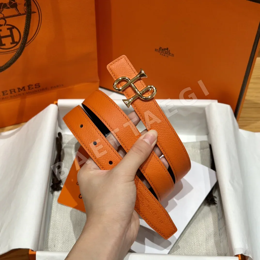 에르메스 H 버클 스위프트 엡솜 가죽 벨트 상세 이미지 3
