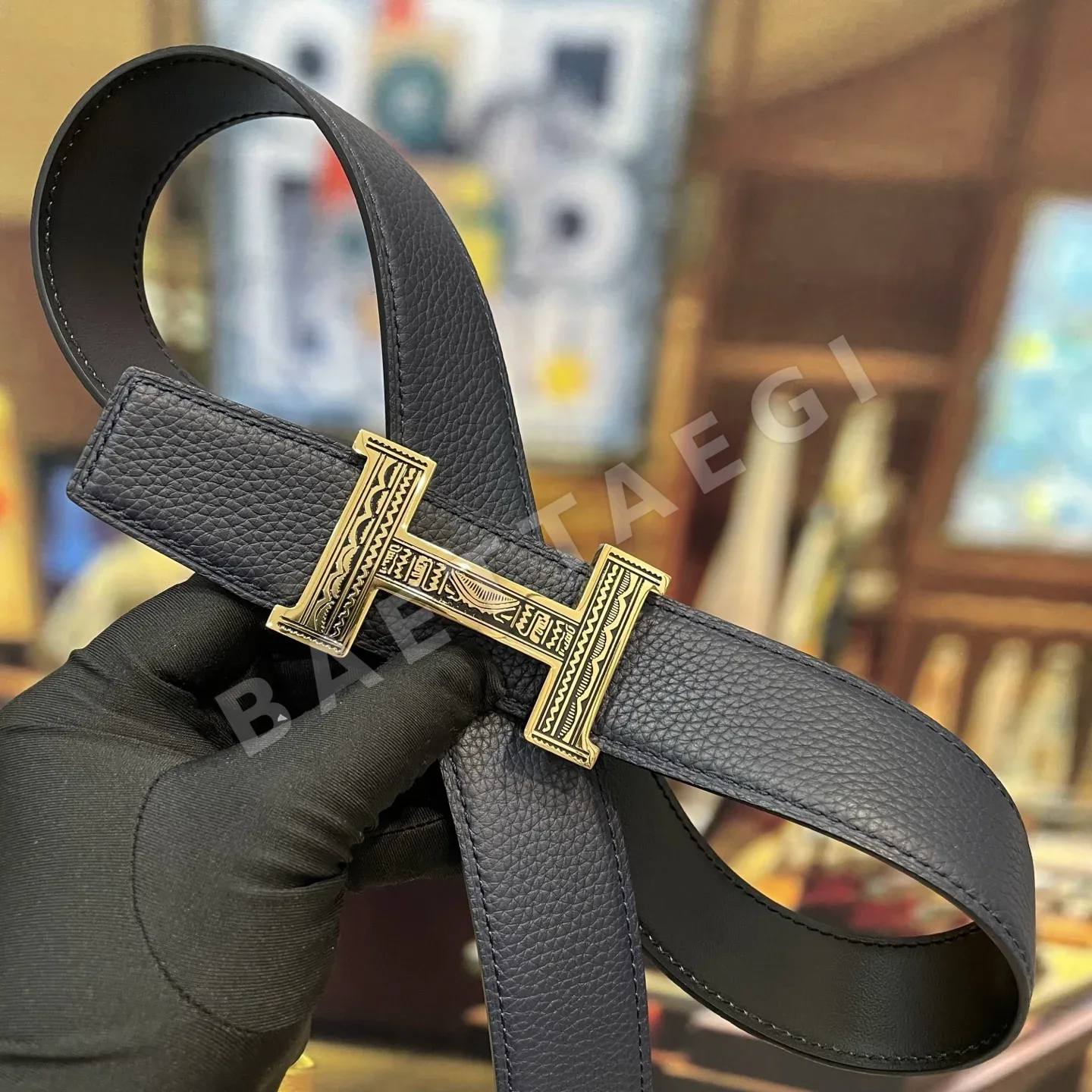 에르메스 H형 양면 가죽 벨트 상세 이미지 6