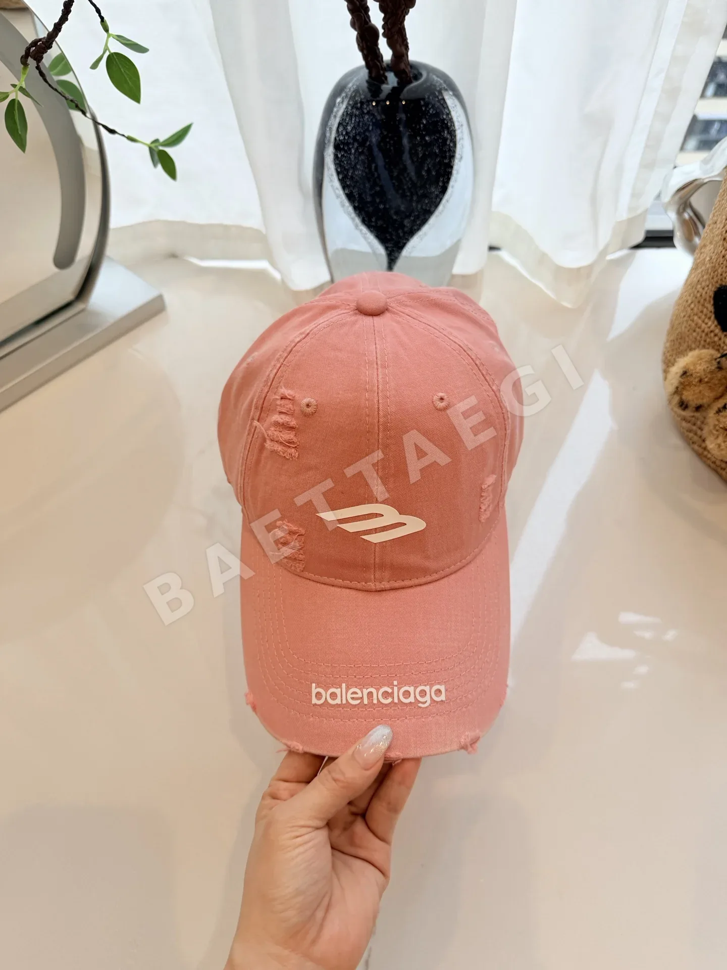 발렌시아가 마카롱 데미지 베이스볼 캡 상세 이미지 2