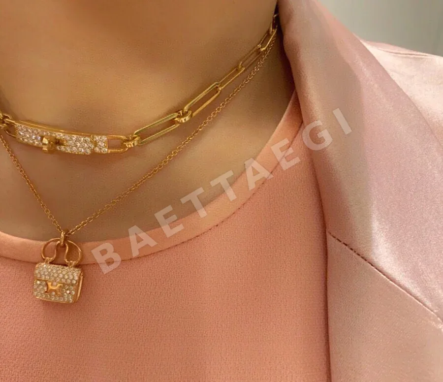 에르메스 미니 켈리 18K 로즈골드 목걸이 상세 이미지 8
