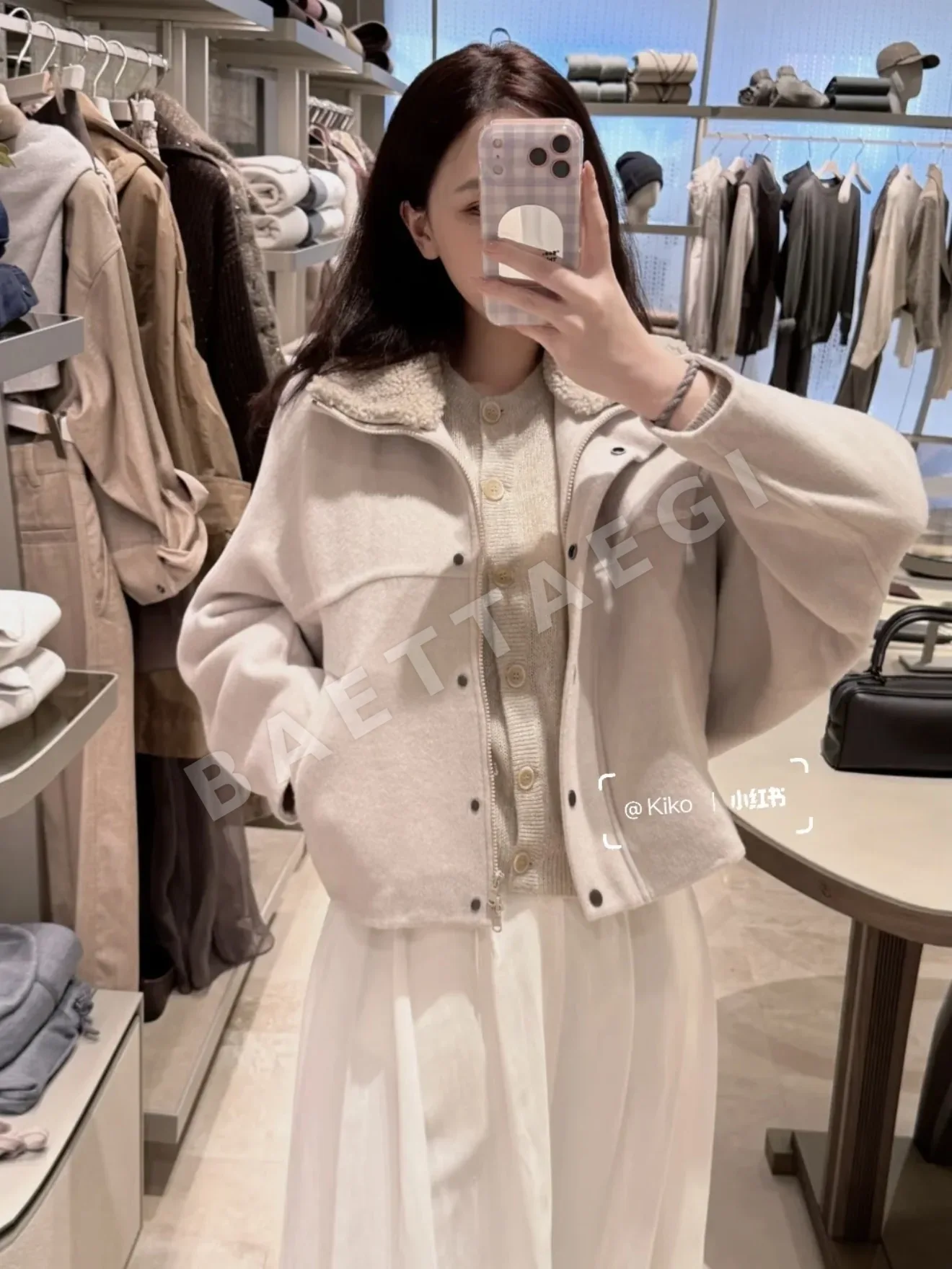 브루넬로쿠치넬리 더블 페이스 울 캐시미어 여성 자켓 상세 이미지 2