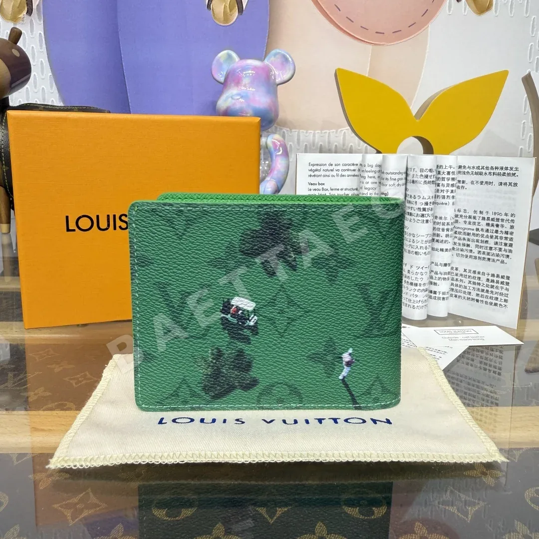 루이비통 컬러 모노그램 캔버스 슬림 지갑 상세 이미지 3