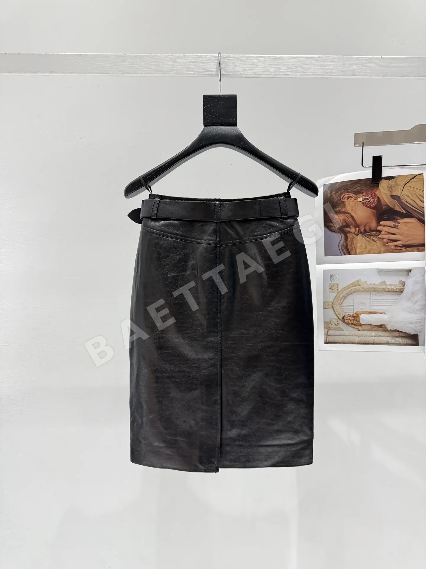 생로랑 가죽 여성 스커트 상세 이미지 9