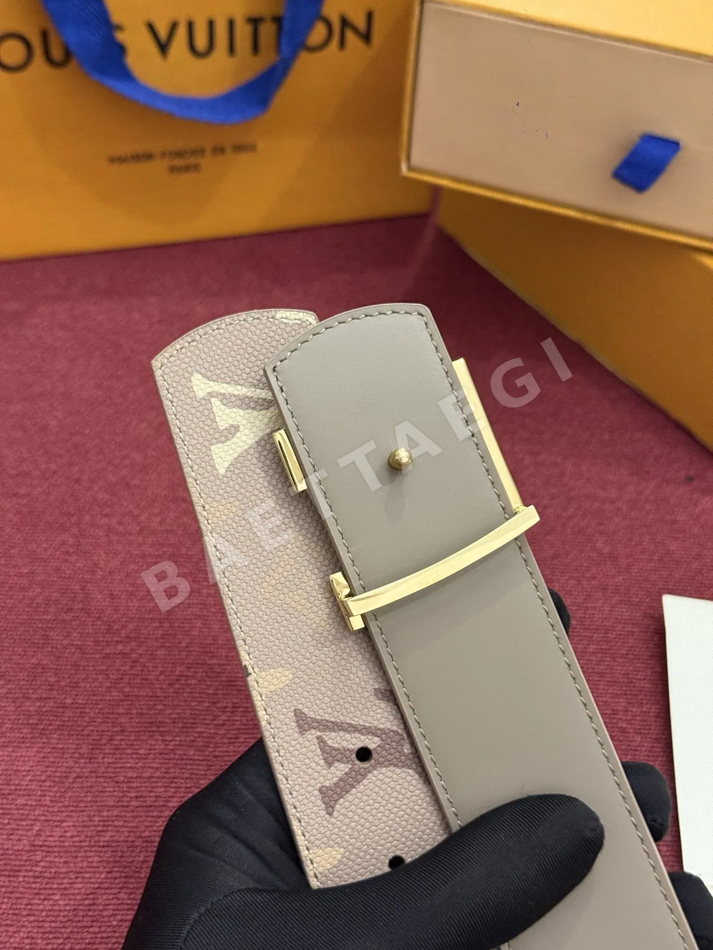 루이비통 LV 디멘션 모노그램 리버서블 벨트 상세 이미지 5