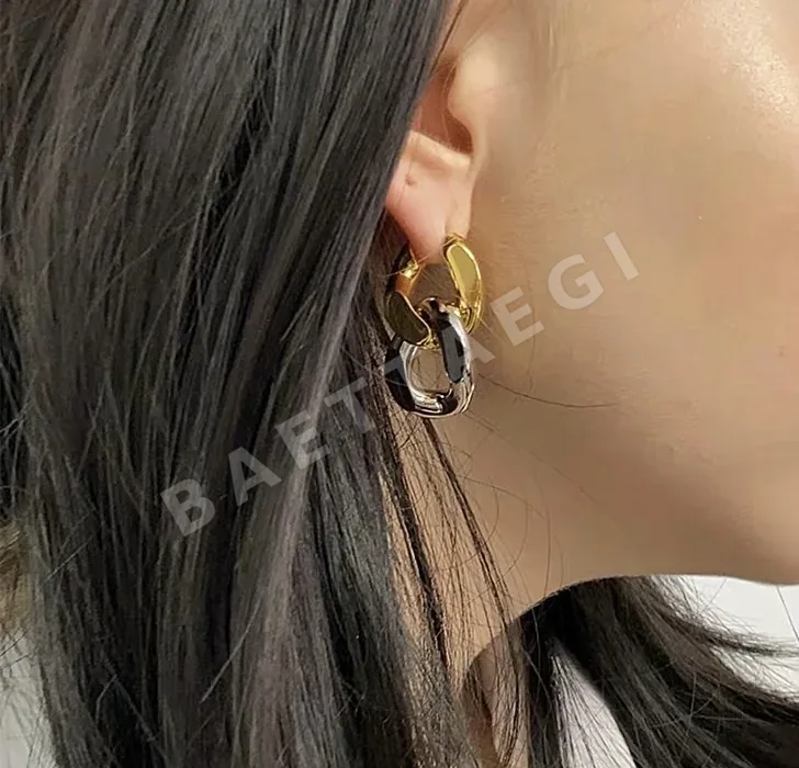 보테가베네타 더블 링 체인 귀걸이 상세 이미지 8