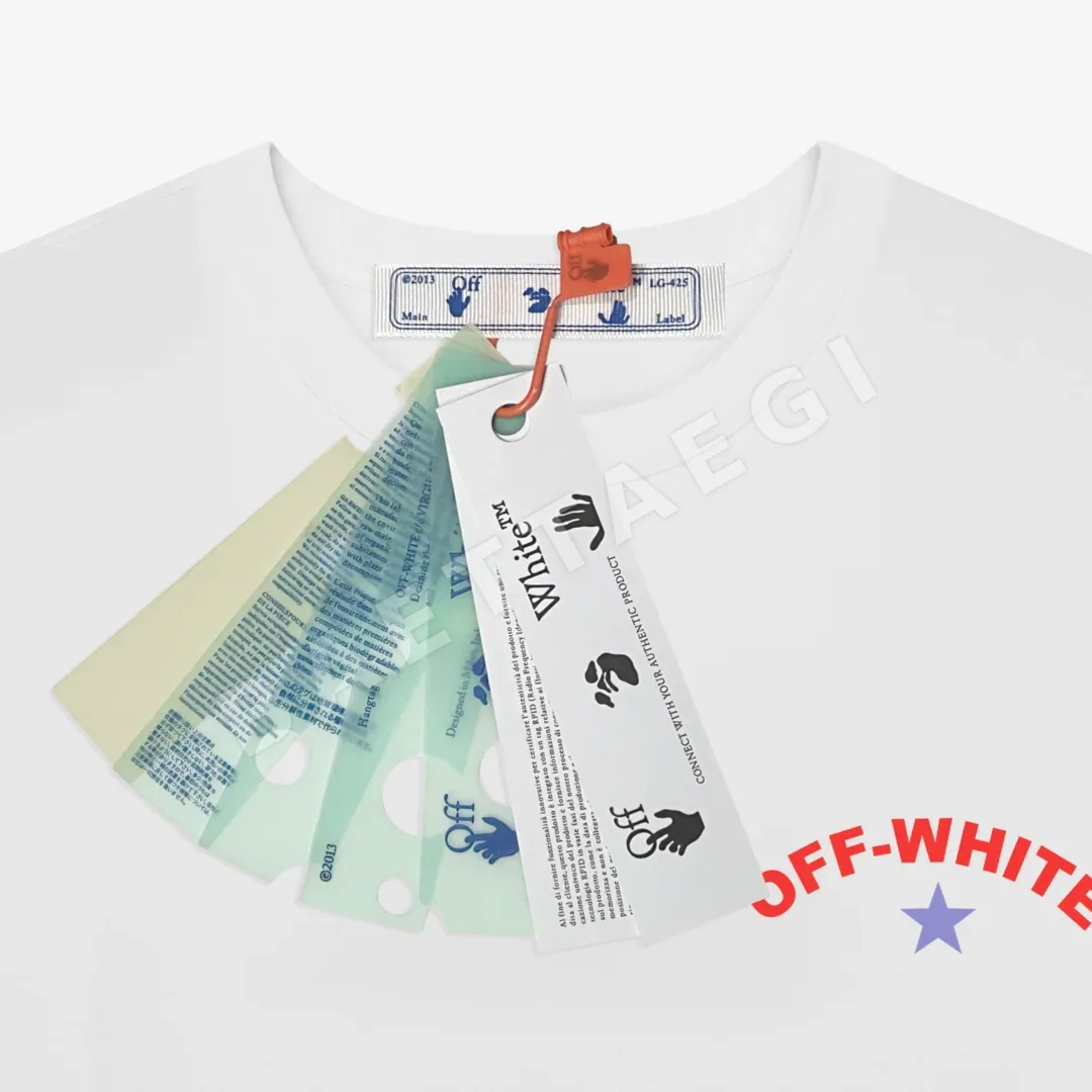 오프화이트 남성 반팔 티셔츠 상세 이미지 4