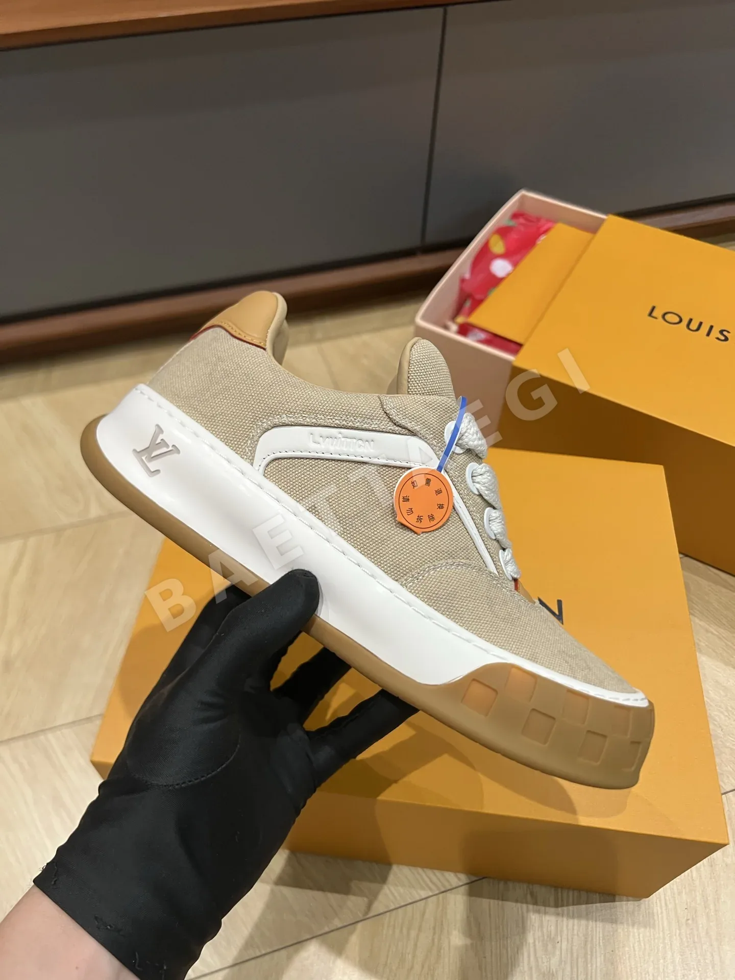 루이비통 LV 26 경사 커플 스케이트보드 신발 상세 이미지 5
