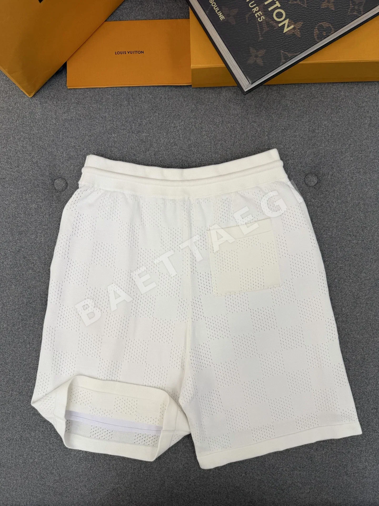 루이비통 메시 체커보드 남성 반바지 상세 이미지 5