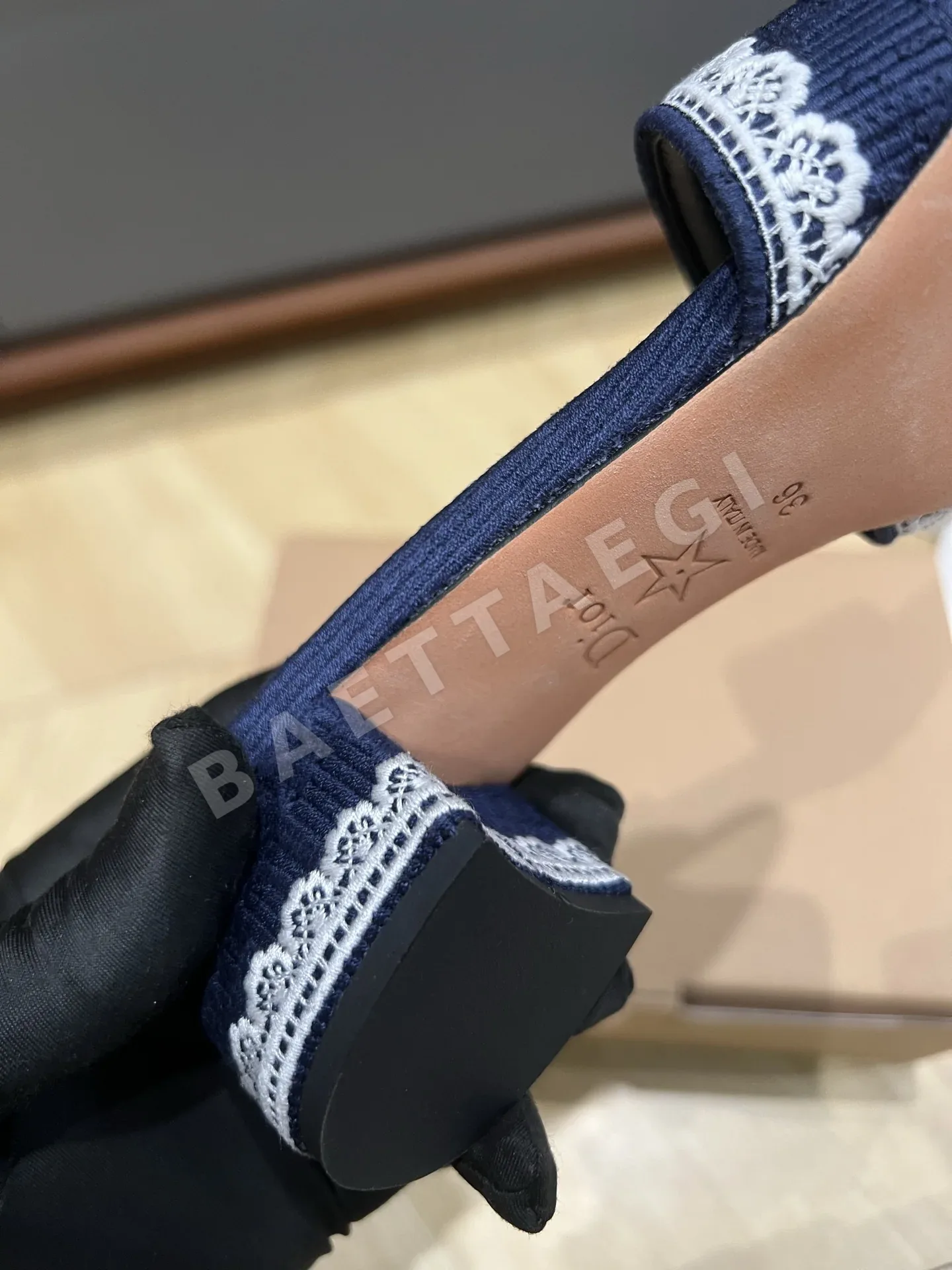 디올 자수 자카드 샌들 상세 이미지 7