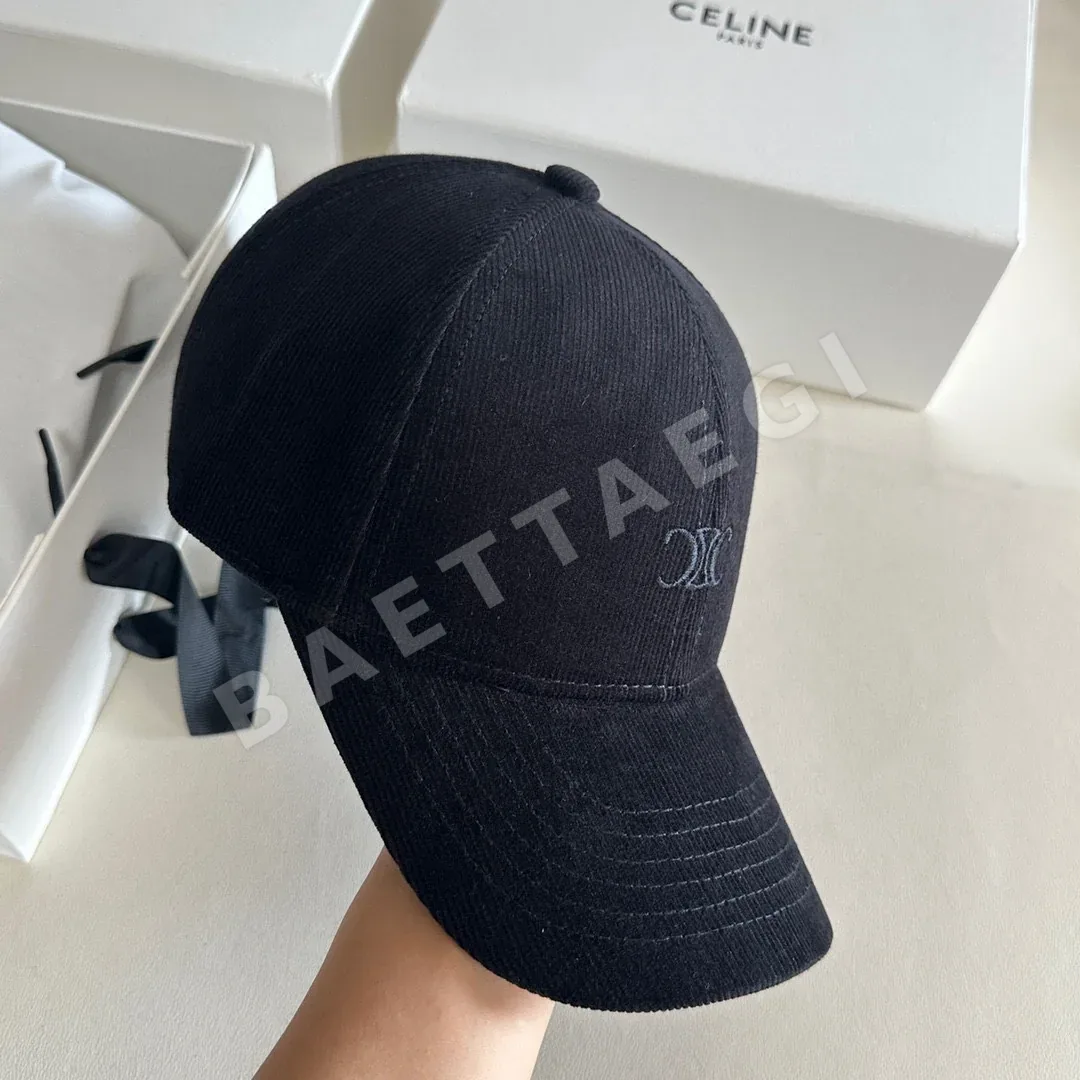 셀린느 블랙 코듀로이 캡 상세 이미지 4