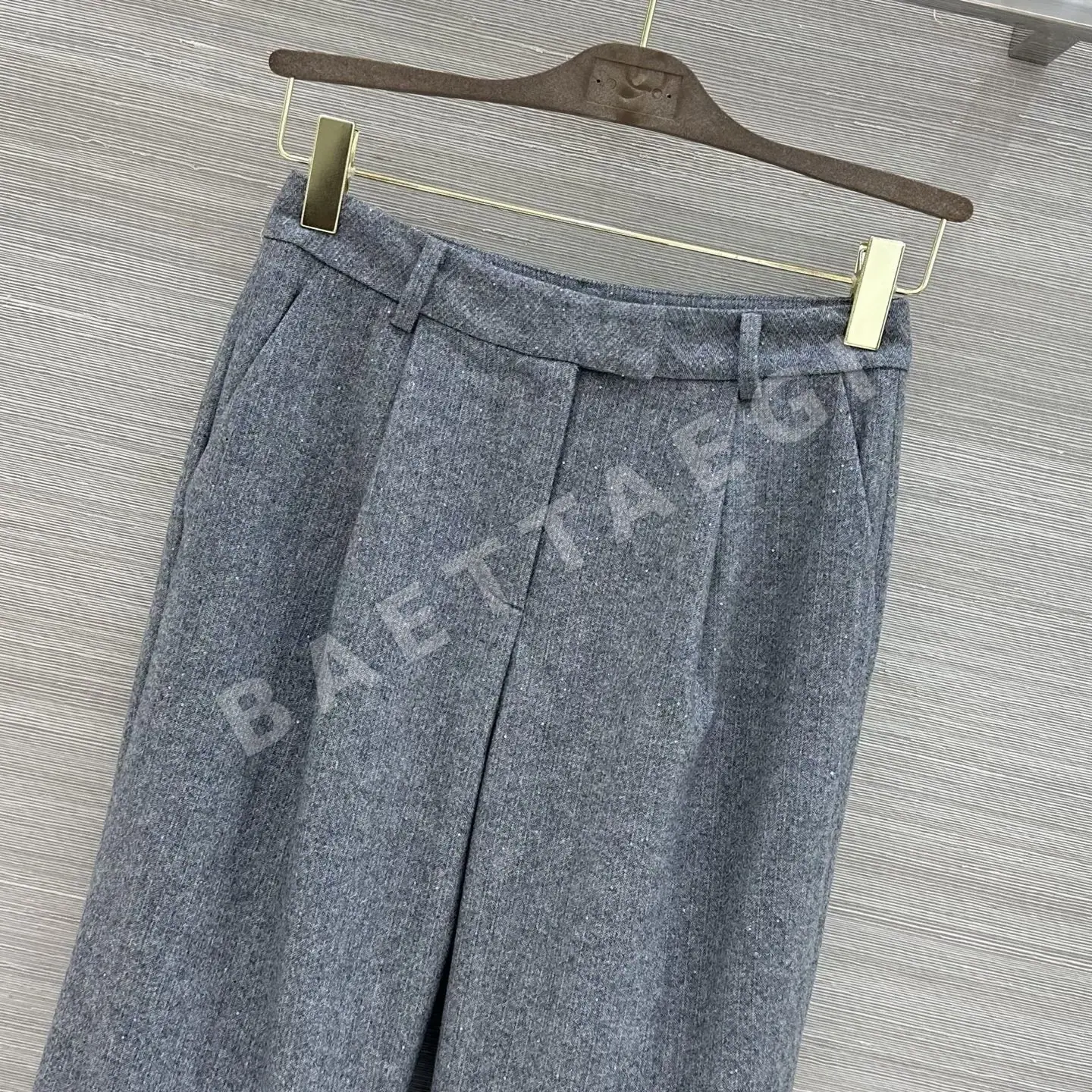 브루넬로쿠치넬리 스팽글 울 H라인 여성 바지 상세 이미지 2