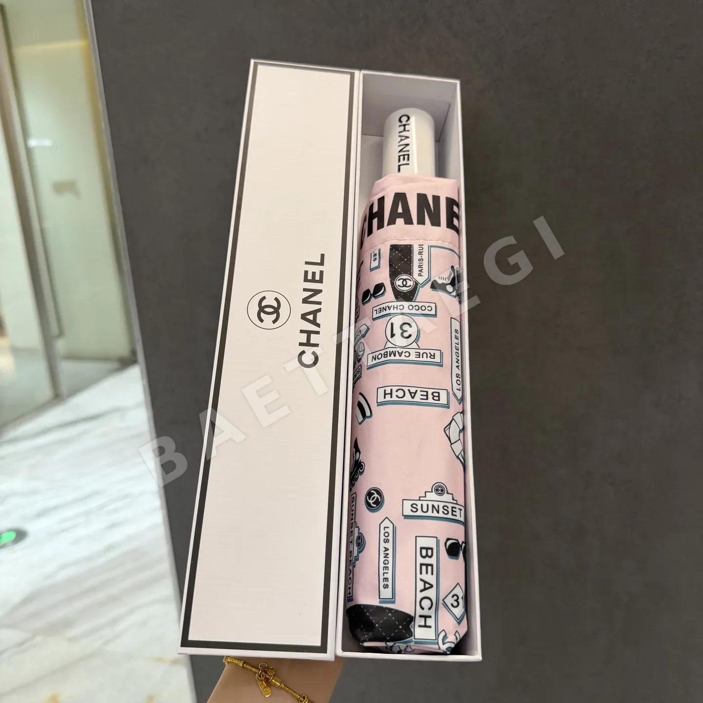 샤넬 3단 자동 우산 85309
