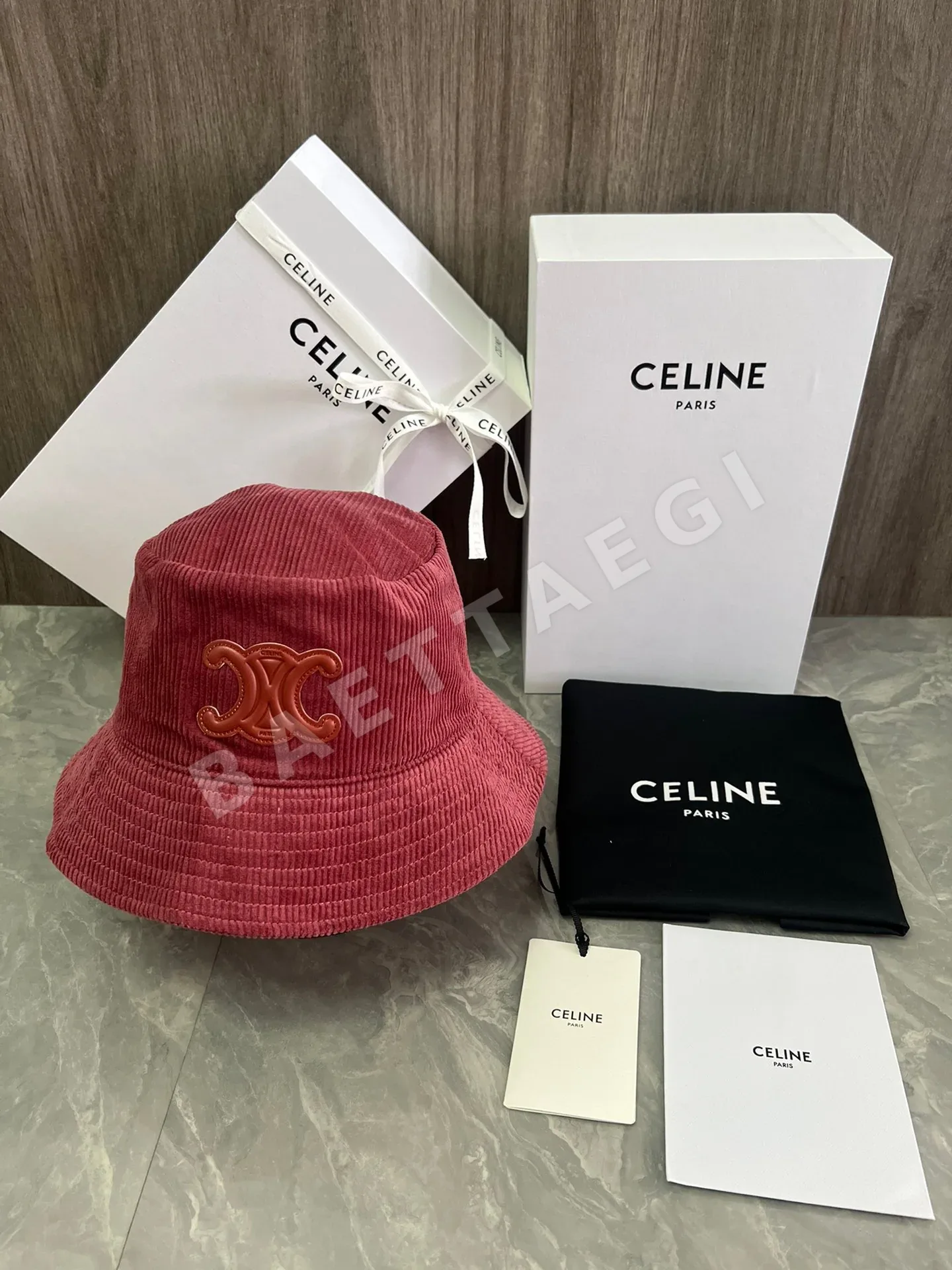 셀린느 다크 유니언 워시드 데님 버킷햇 75890