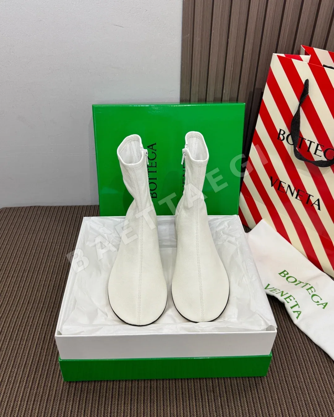 보테가베네타 부츠 램스킨 둥근 토 디자인 171491