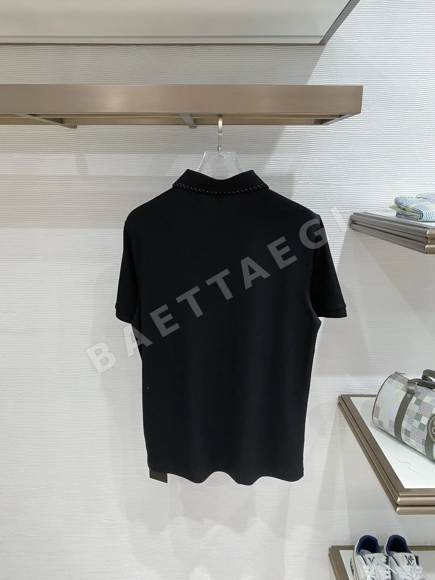 제냐 남성 메시 크루넥 반팔 폴로셔츠 상세 이미지 9