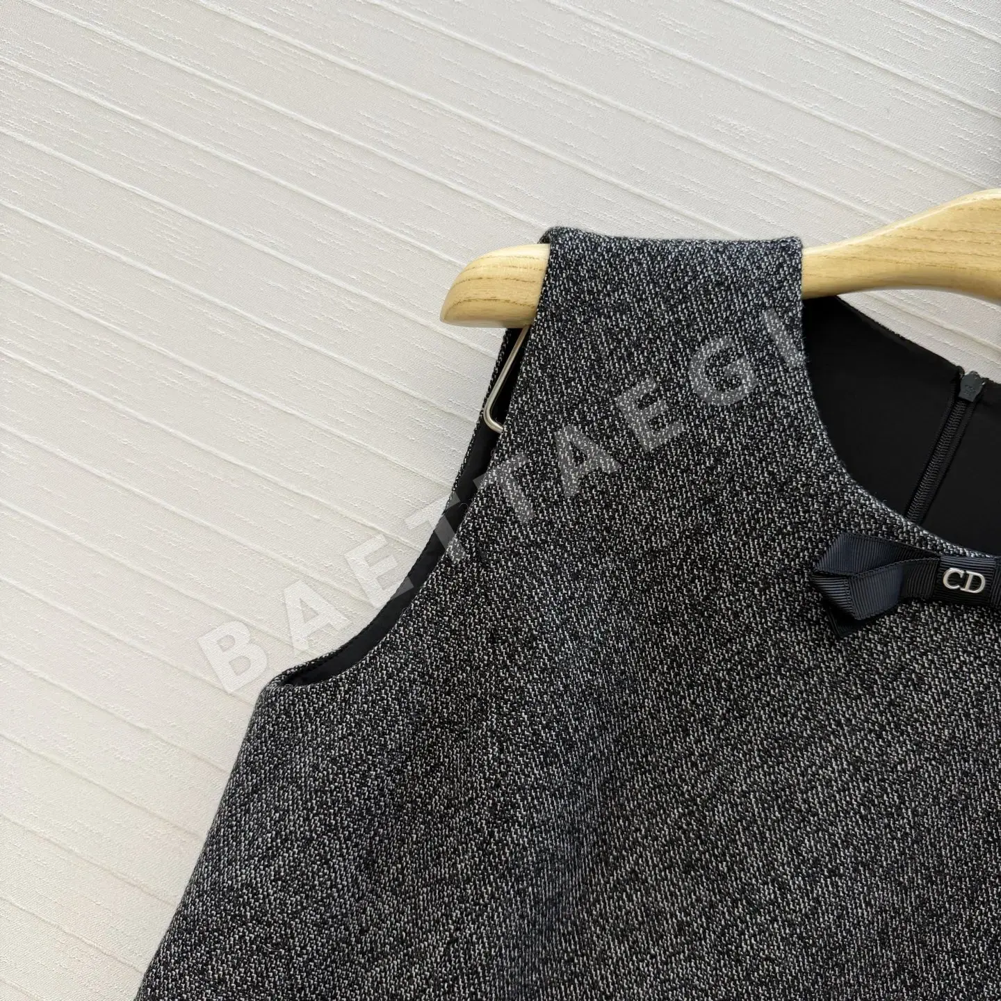 디올 플라워 패턴 그레이 민소매 원피스 상세 이미지 3