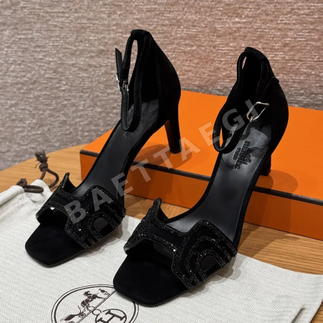 에르메스 조이70 펌프스 블랙 스웨이드 164740