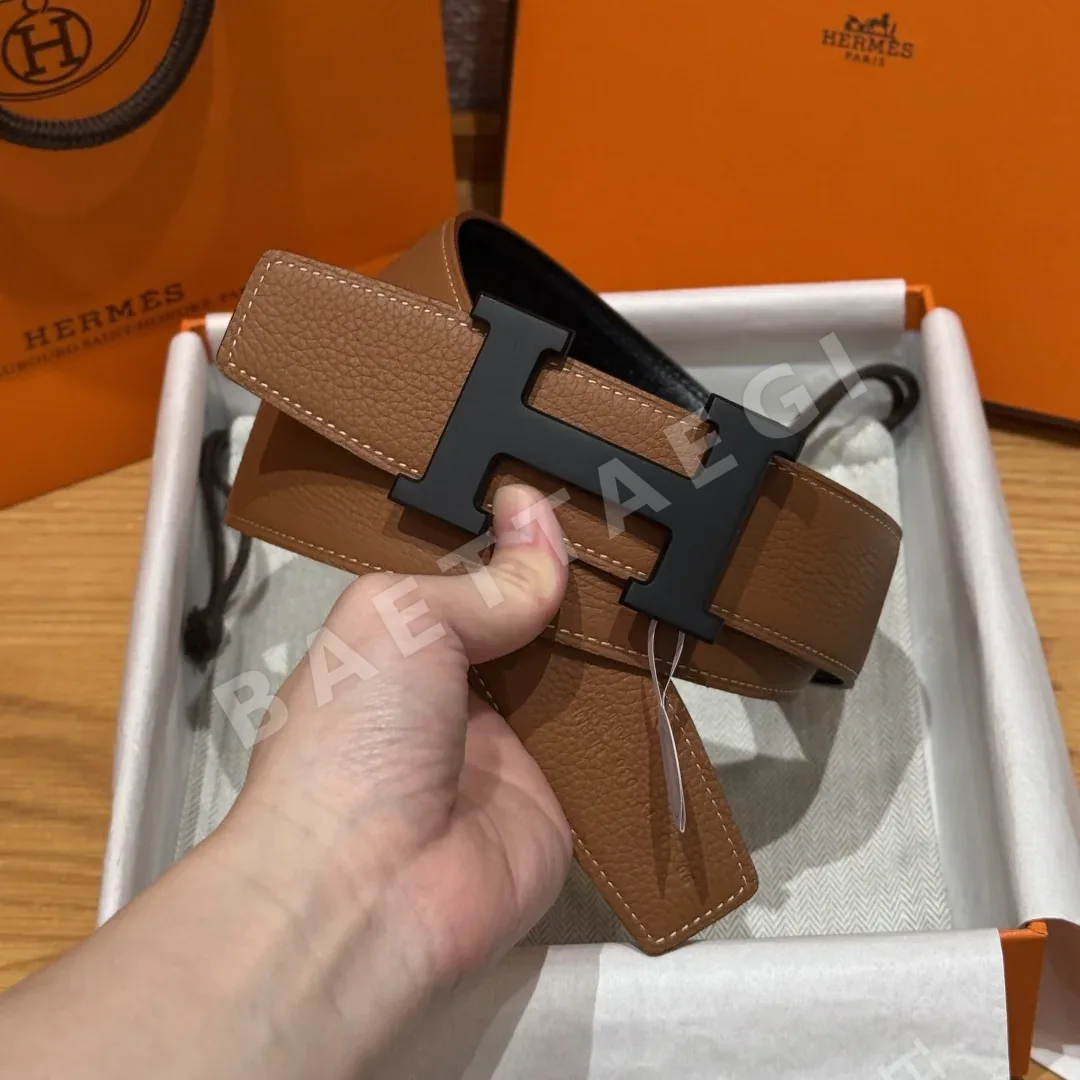 에르메스 리버시블 메탈 버클 남성 벨트 176509
