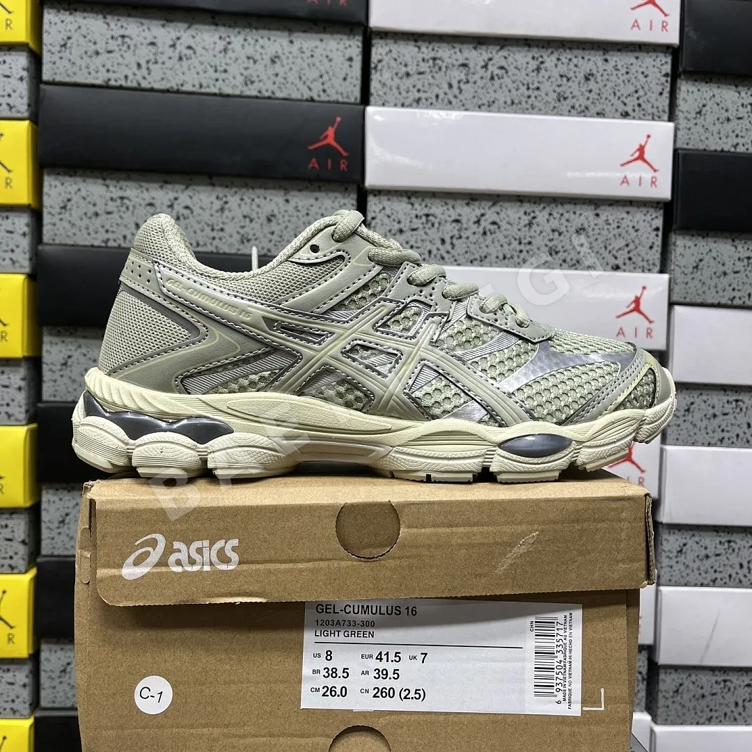 아식스 [WZ] 젤 큐뮬러스 16 1203A733-300 200409 Asics Gel-Cumulus 16 Dried Leaf Green