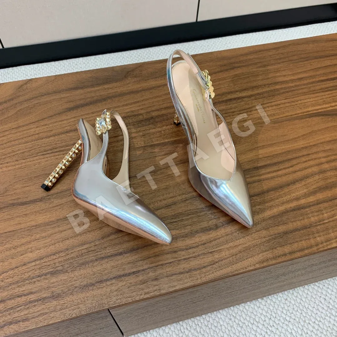 지안비토 로시 지안비토 라인스톤 힐 오픈백 샌들 상세 이미지 5