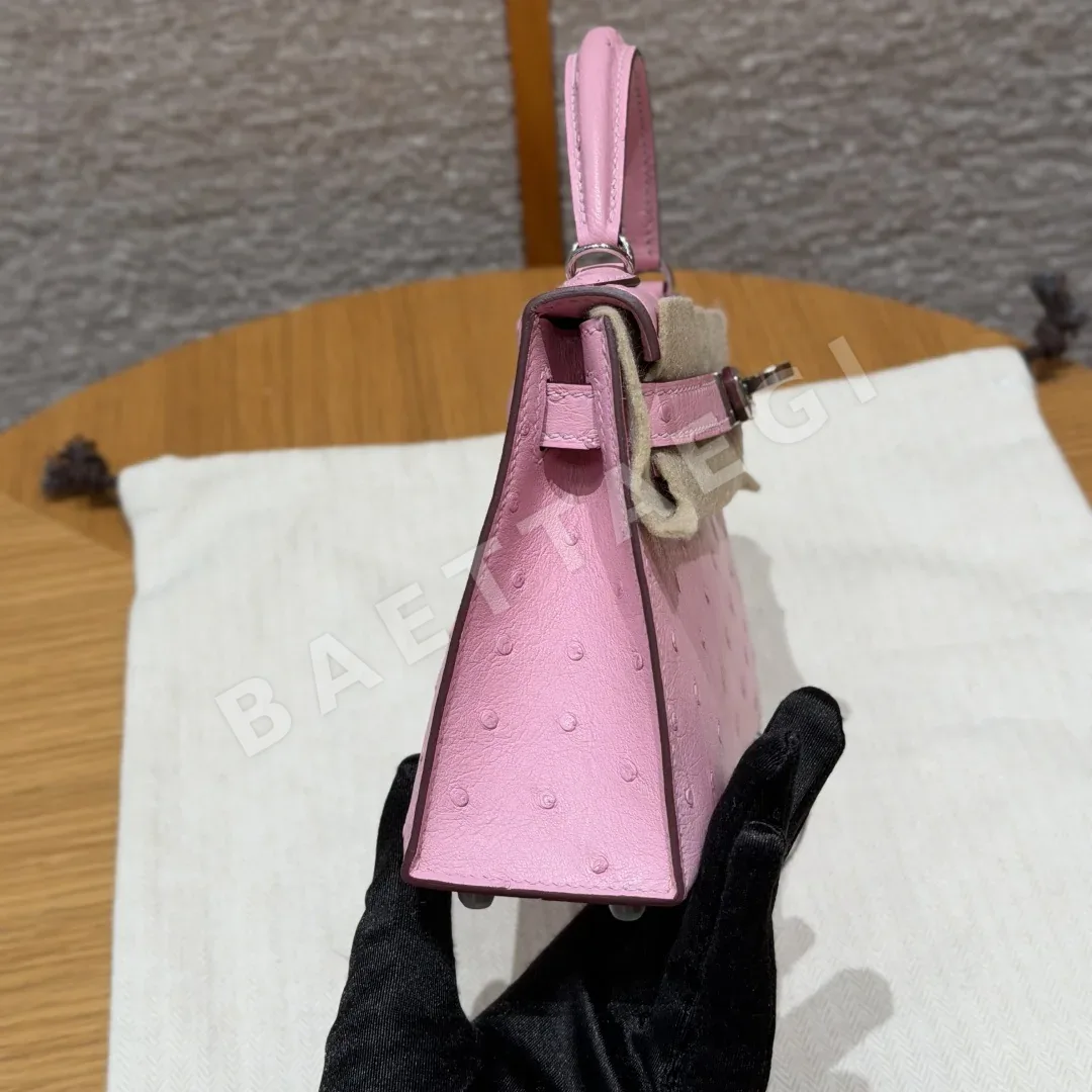 에르메스 미니 켈리 2 타조 가죽 가방 상세 이미지 3