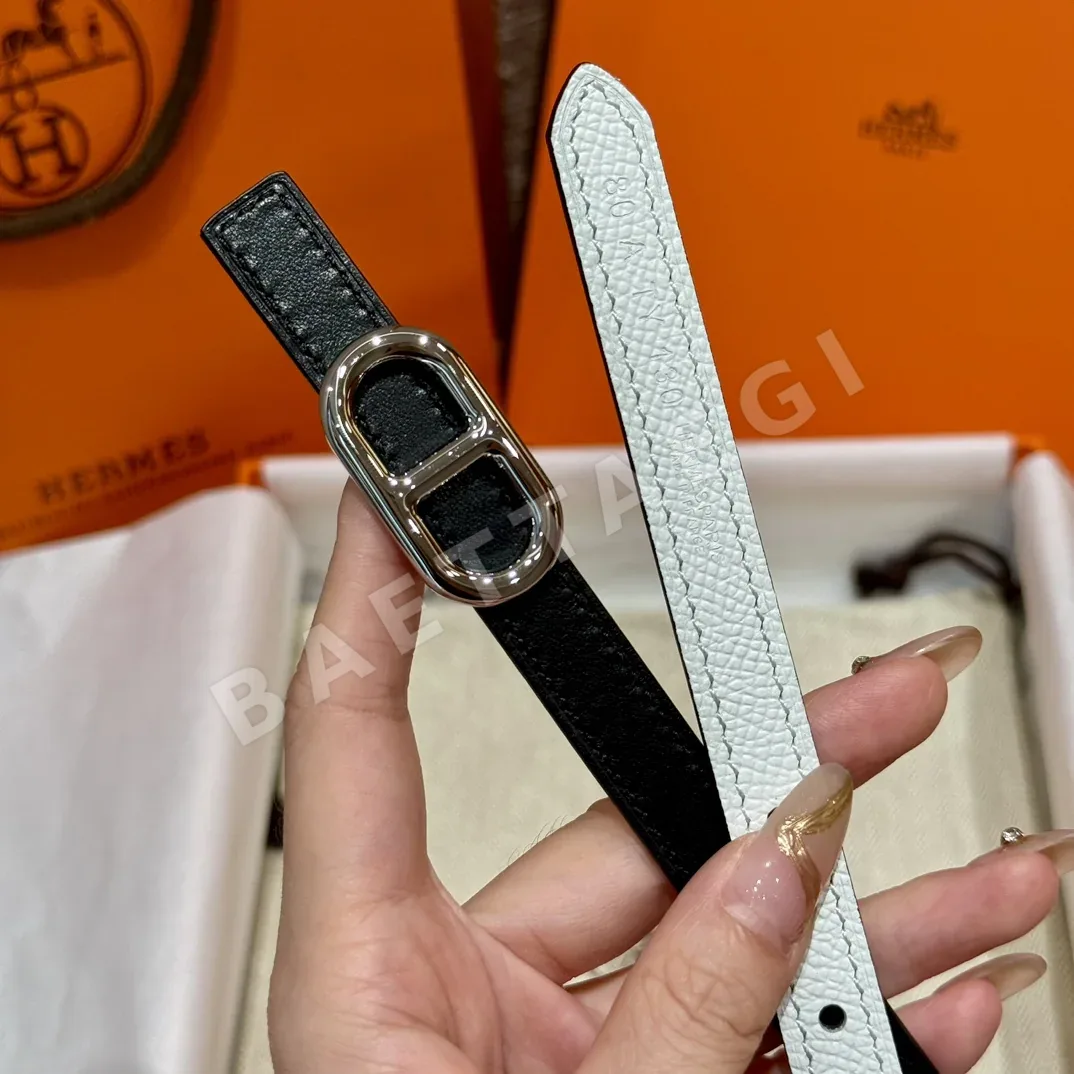 에르메스 셰느당크르 H 로고 금장 벨트 상세 이미지 3