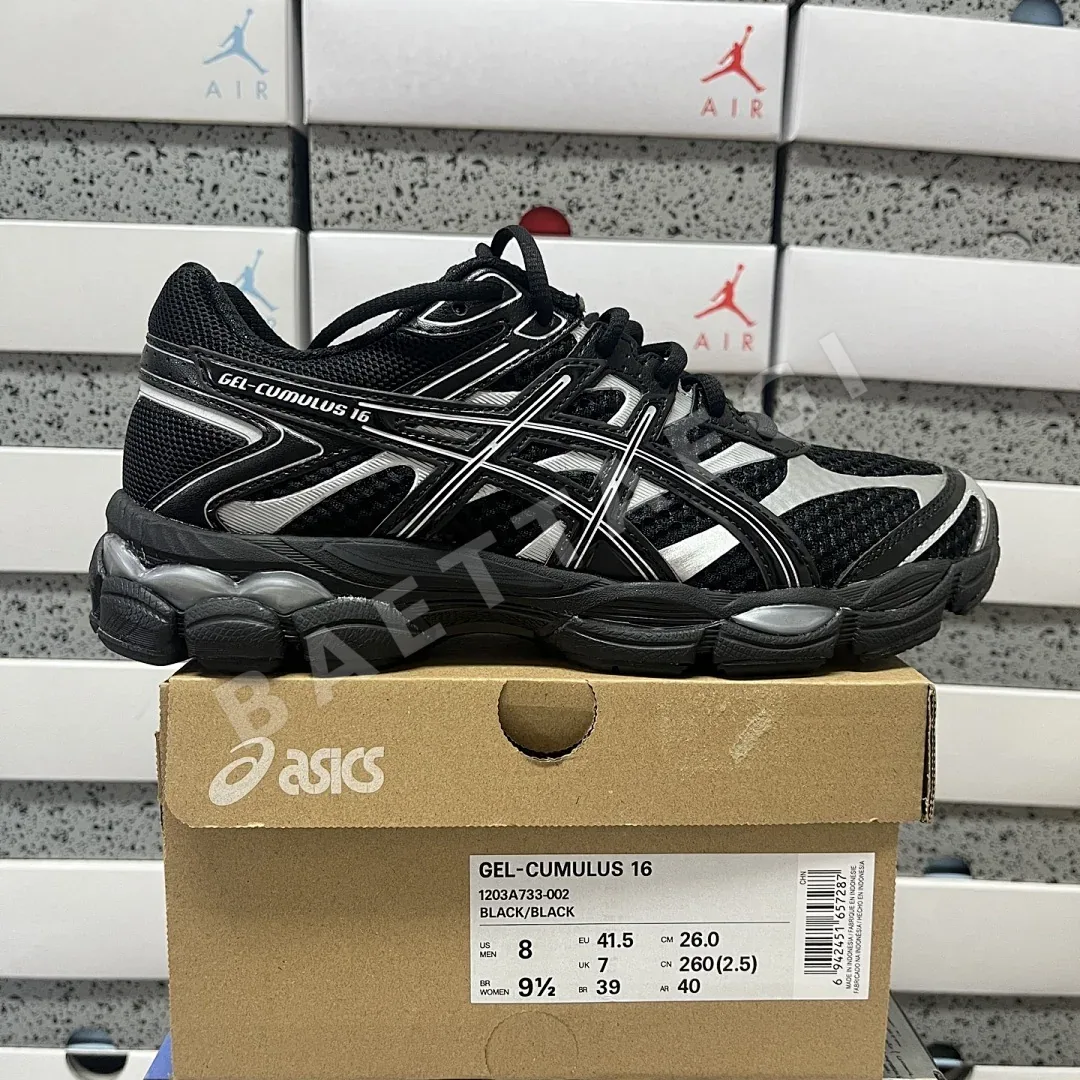 아식스 [TOP] 젤 큐뮬러스 16 1203A733-002 200316 Asics Gel-Cumulus 16 Black Pure Silver