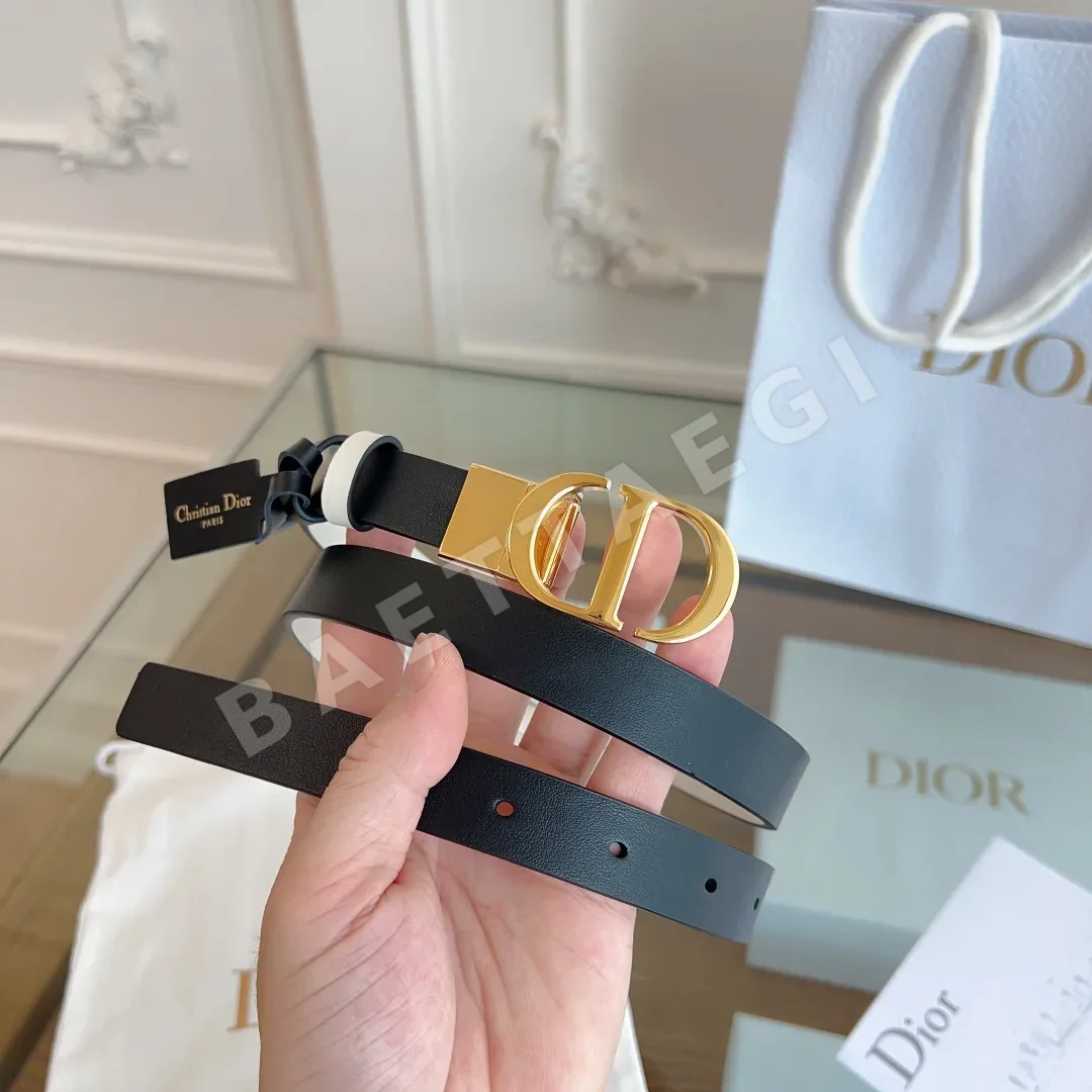 디올 블랙 가죽 벨트 59707