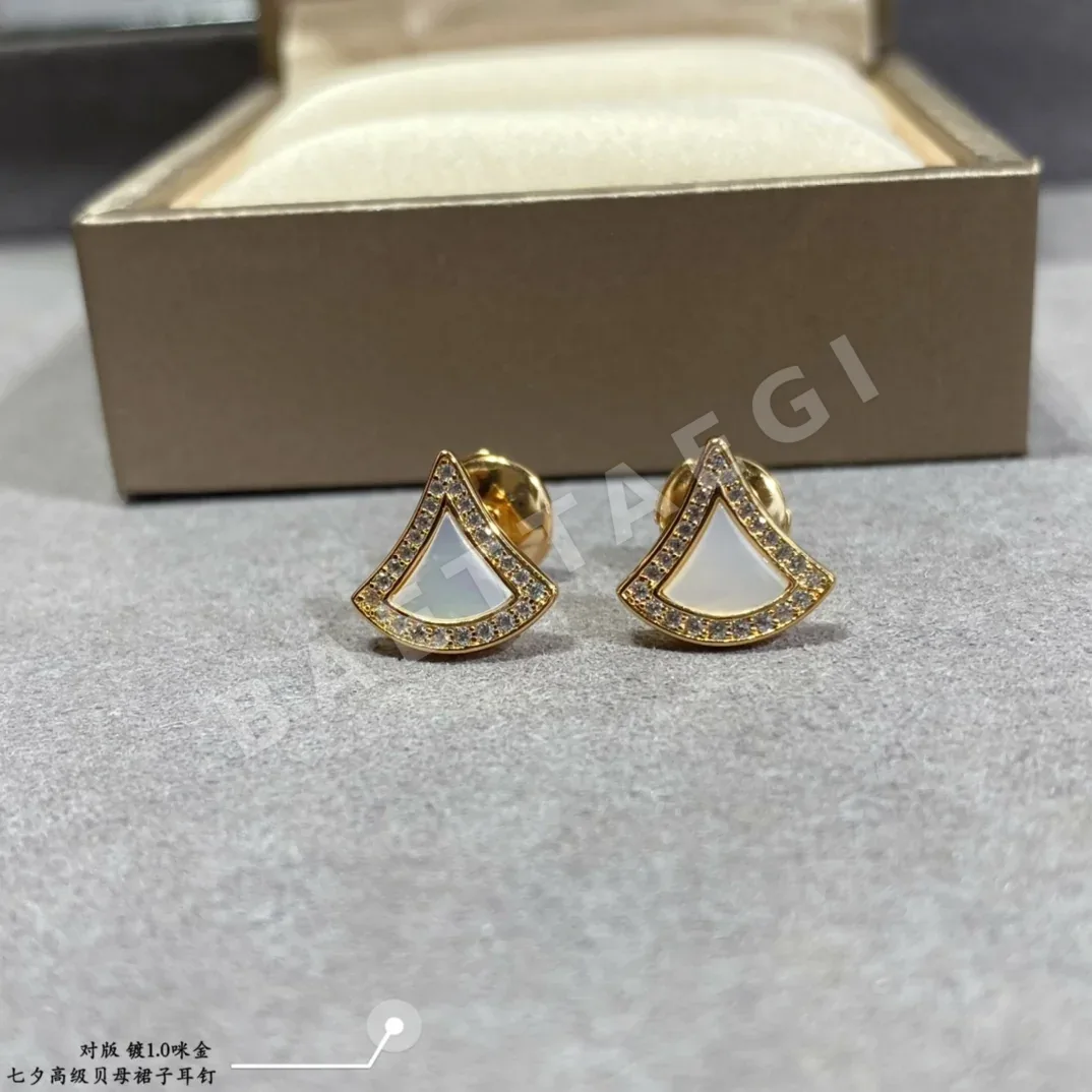 불가리 마더오브펄 말라카이트 장식 귀걸이 상세 이미지 4